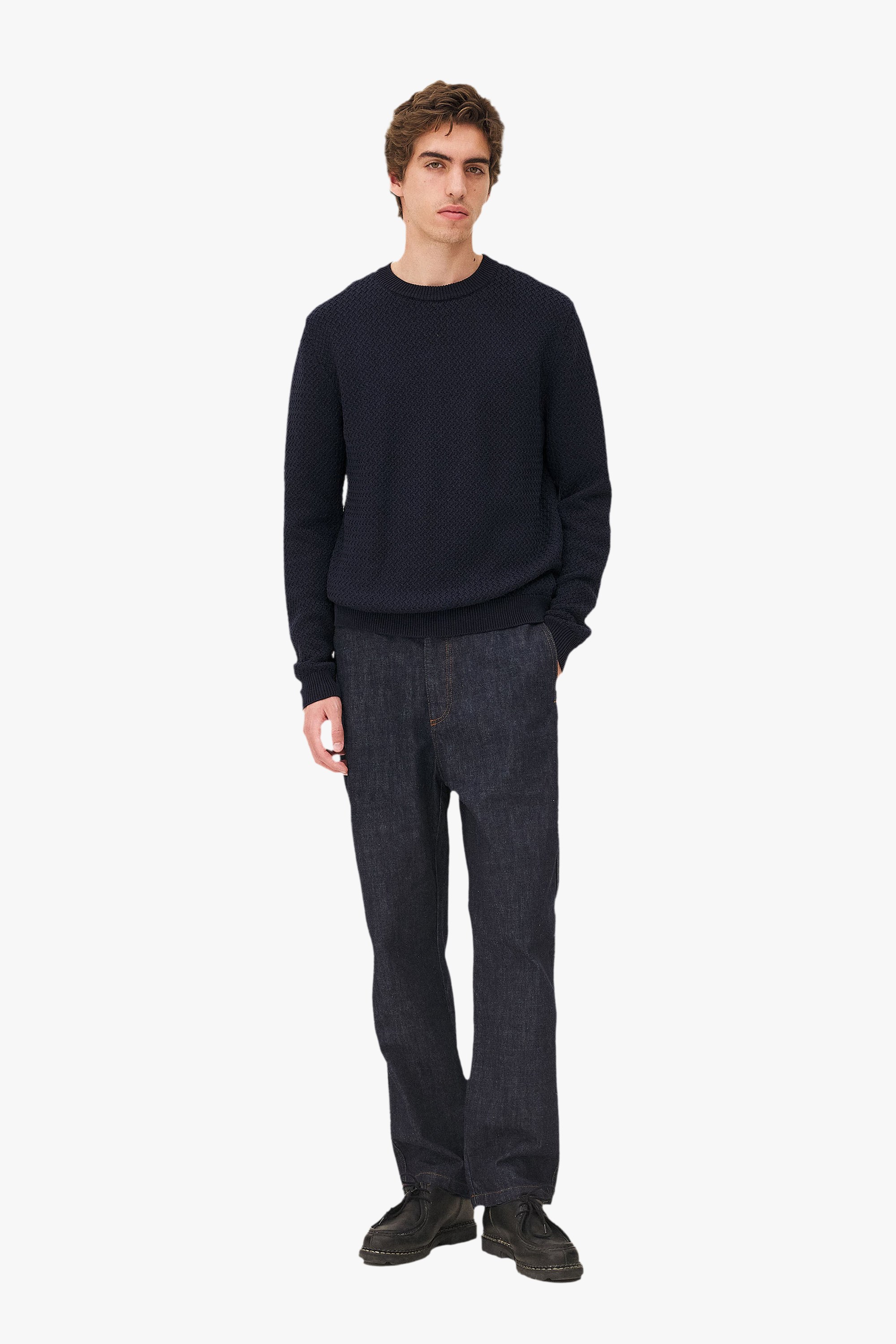 Long-sleeve polo shirt Roma Noyoco Blue
