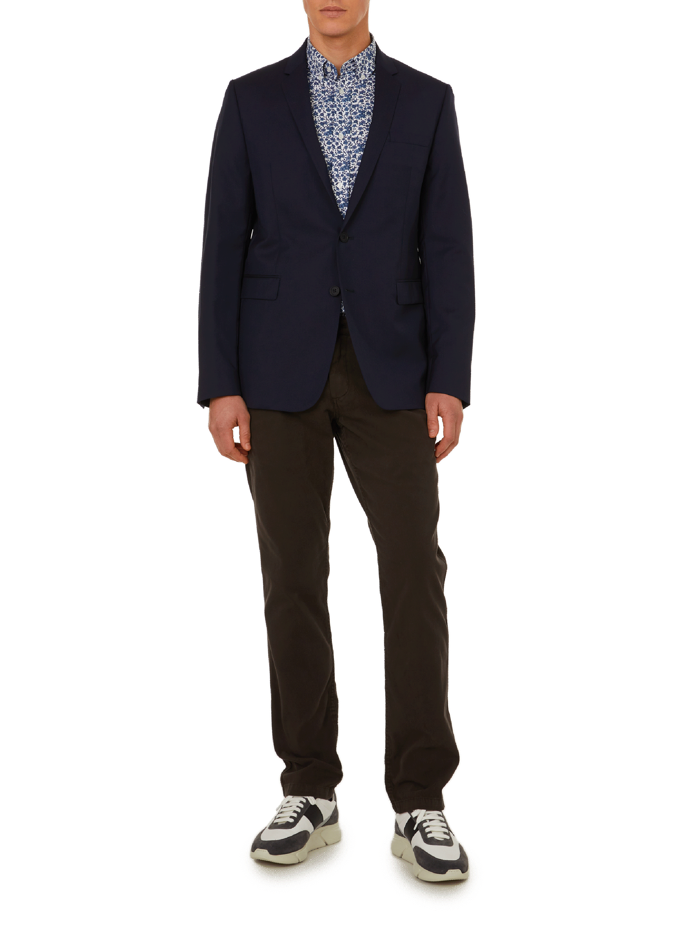 Wool caph blazer jacket SAISON 1865 Blue