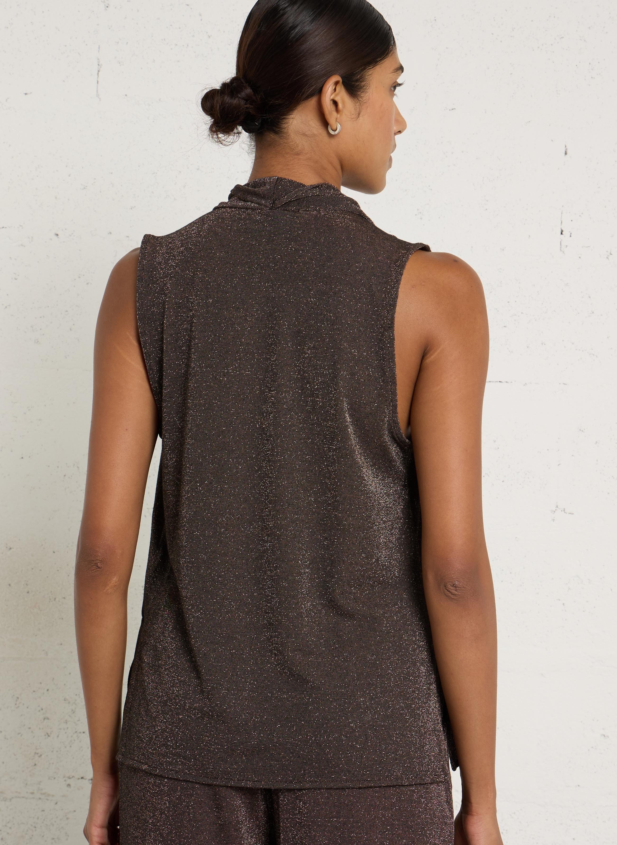 Top ample brillant MOMONI Prune