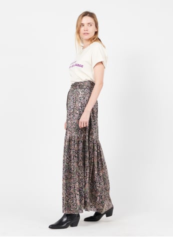 Jupe Longue Metallisee Imprimee Noir Ba Sh Femme Place Des Tendances Jupe Longue Metallisee Imprimee Noir Ba Sh Femme Place Des Tendances