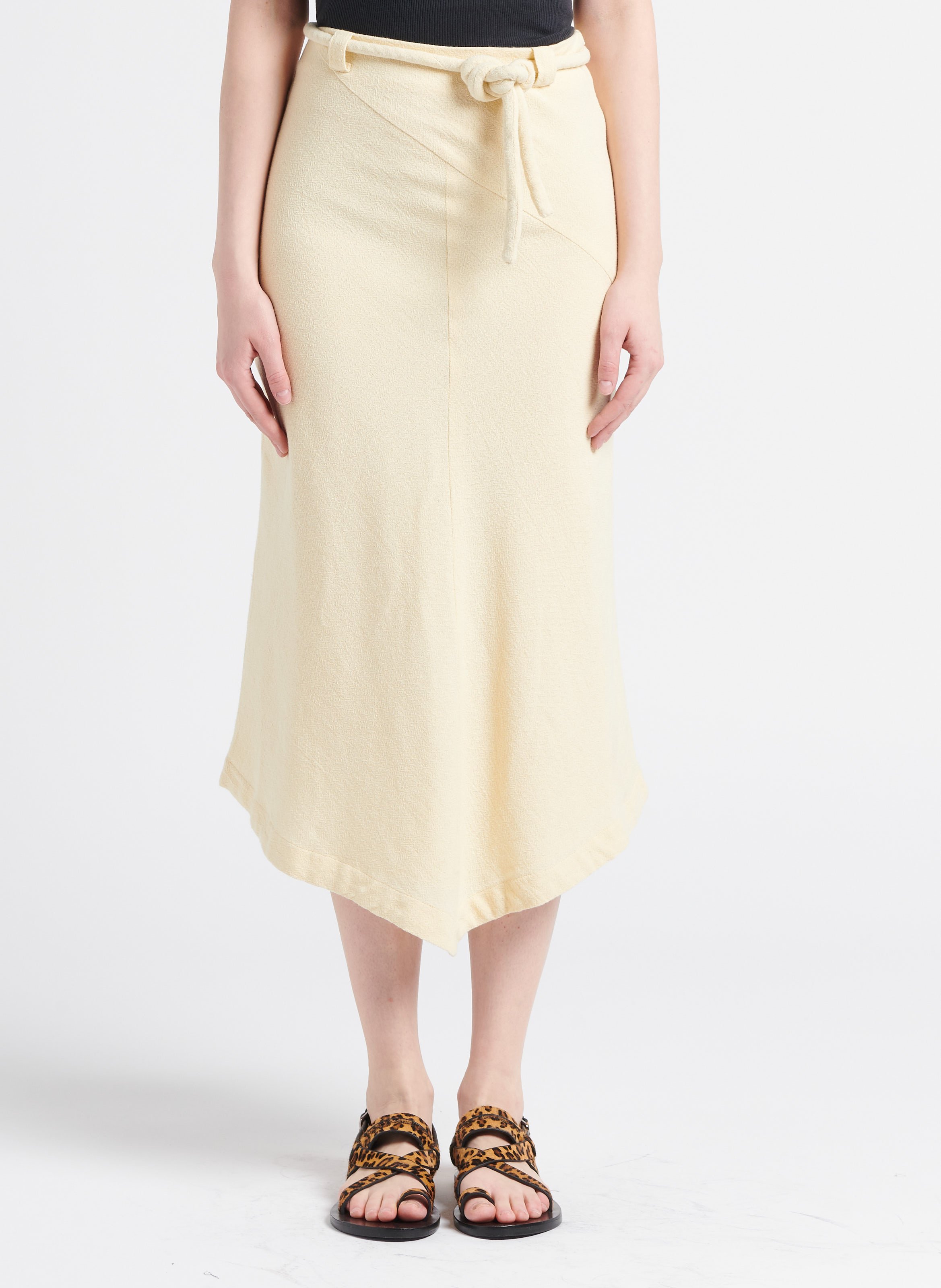 Cotton midi skirt LAURENCE BRAS White