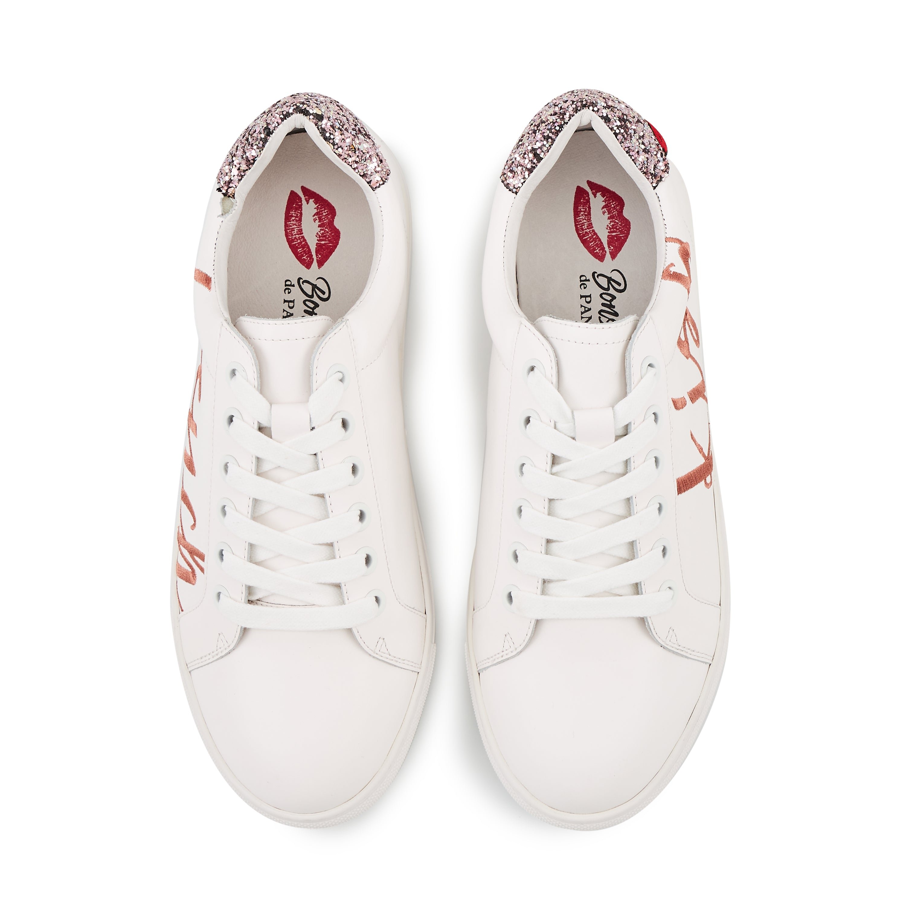 Leather sneakers BONS BAISERS PARIS White