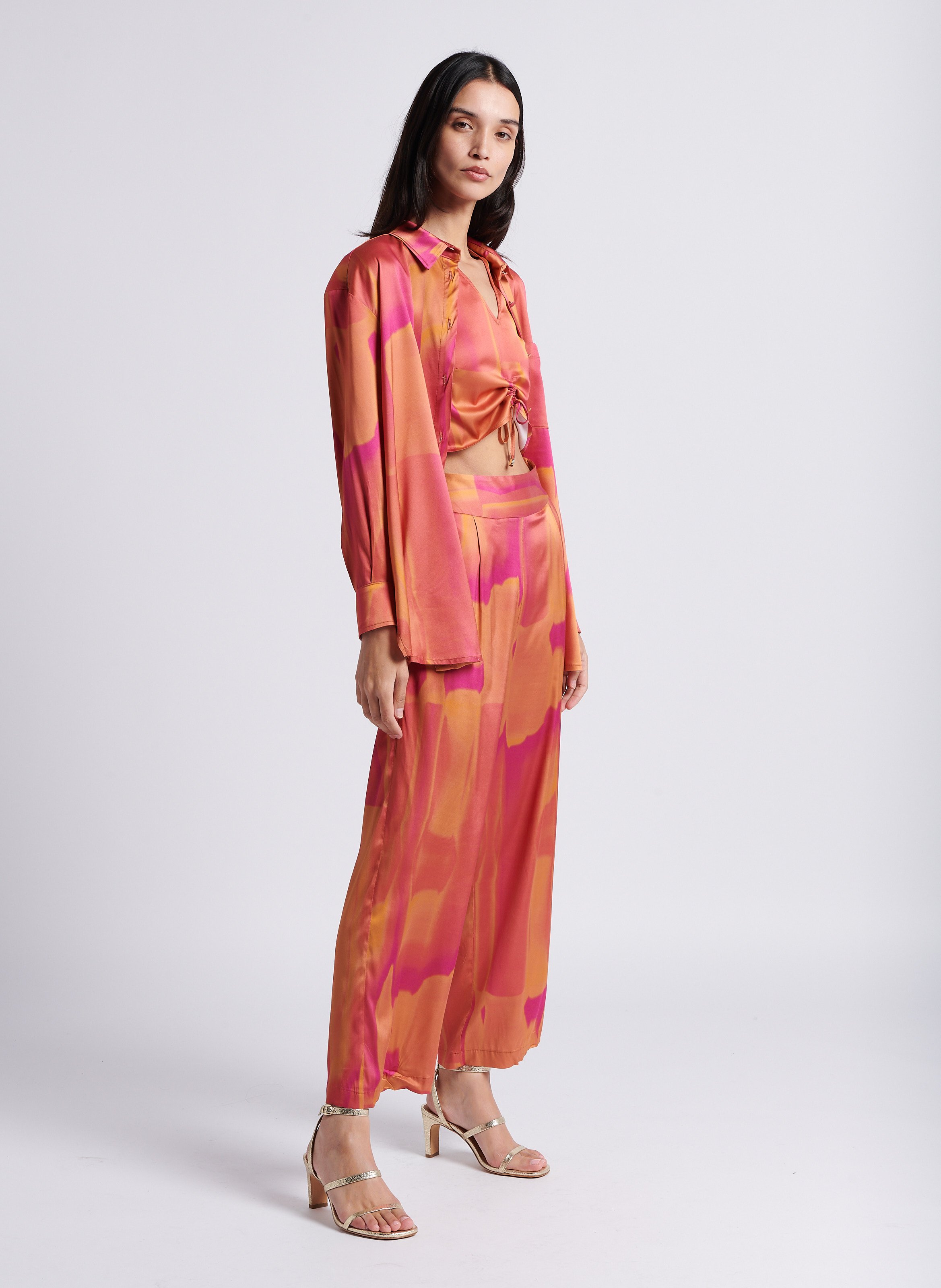 Wide-leg printed pants FETE IMPERIALE Multicolored