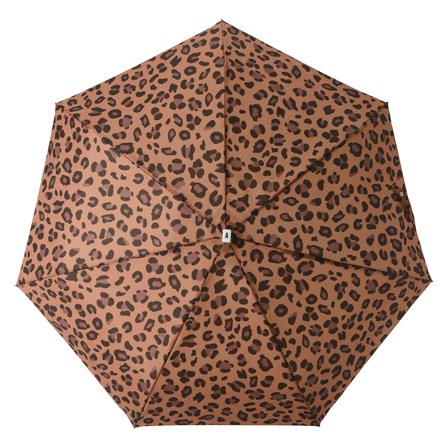 Leopard print umbrella ANATOLE Brown
