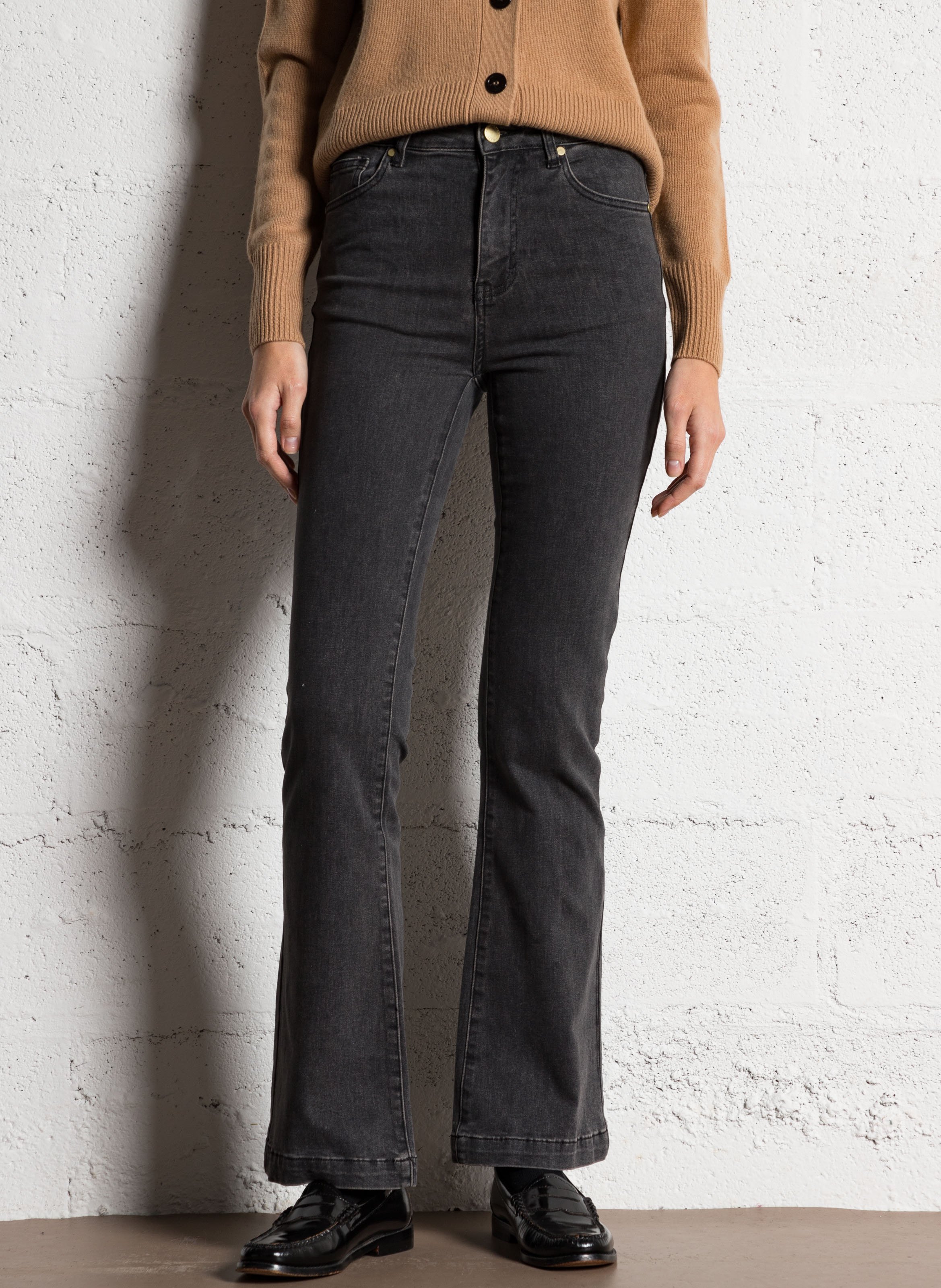 Jean flare en coton mélangé LA PETITE ETOILE