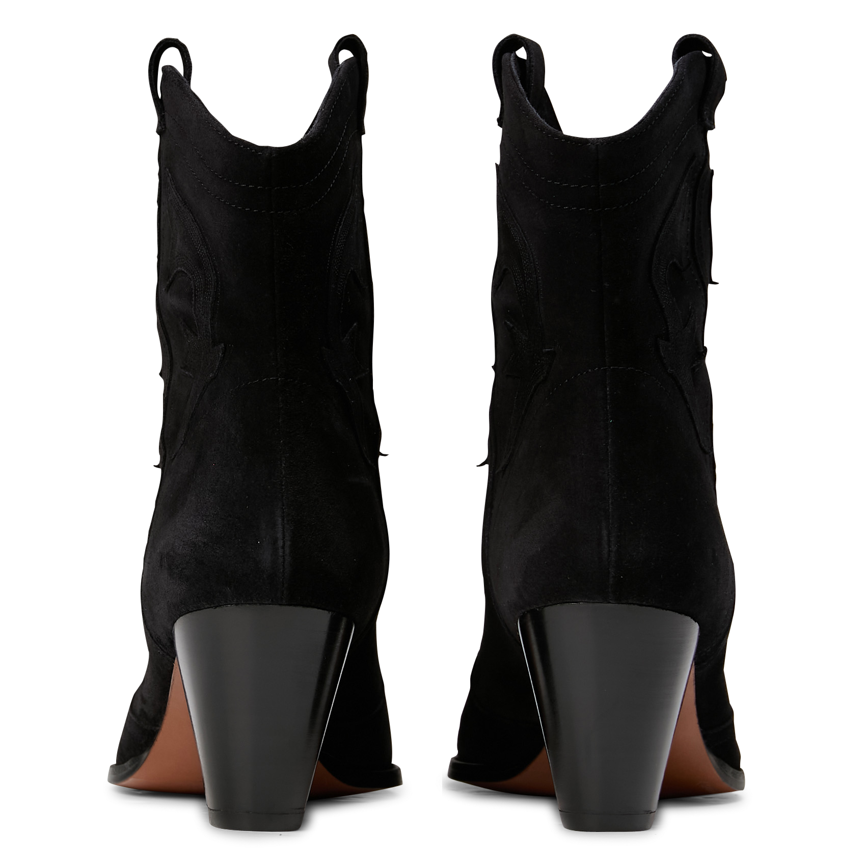 Bottines en cuir velours BA&SH Noir