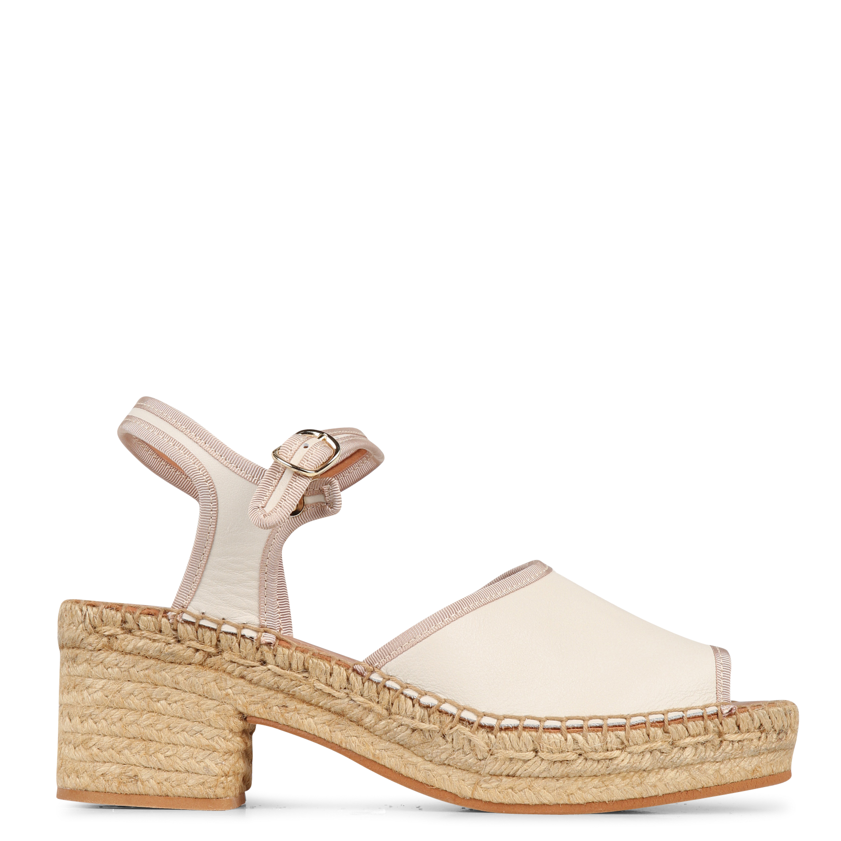Espadrilles van gemengd leer NAGUISA Beige