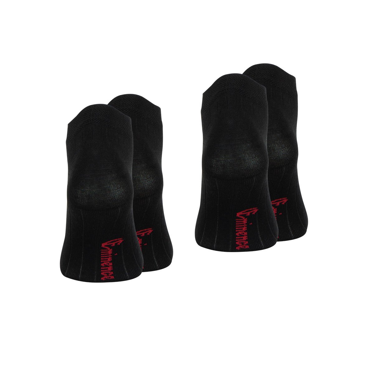 Set of 2 pairs of men's essential combed cotton ankle socks by Eminence Black