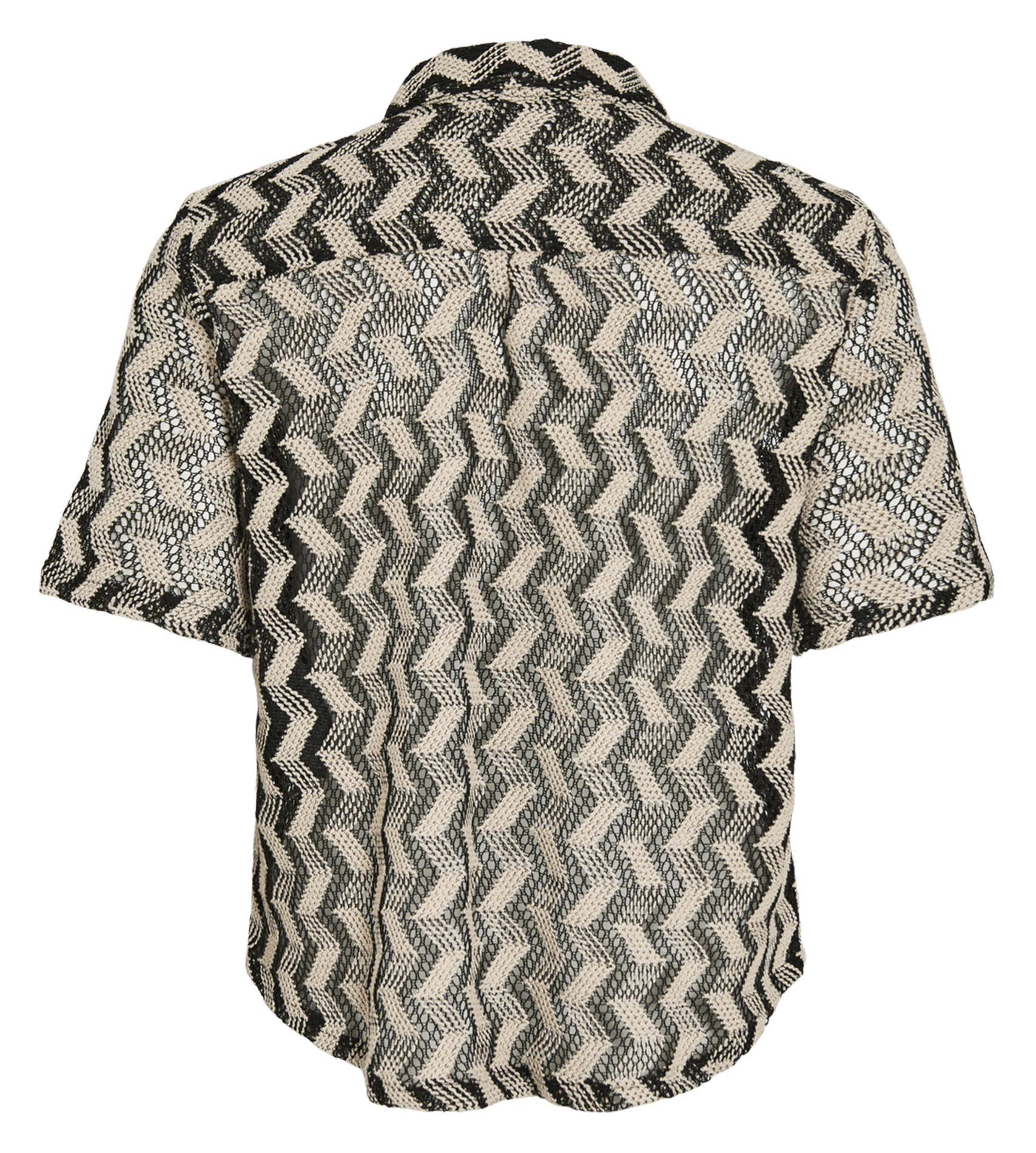 Gerade geschnittenes Hemd aus bedruckter Baumwollmischung VILA Schwarz