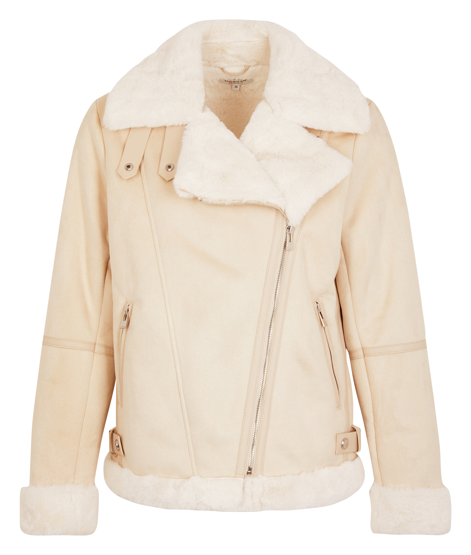 Veste droite col classique MORGAN Beige