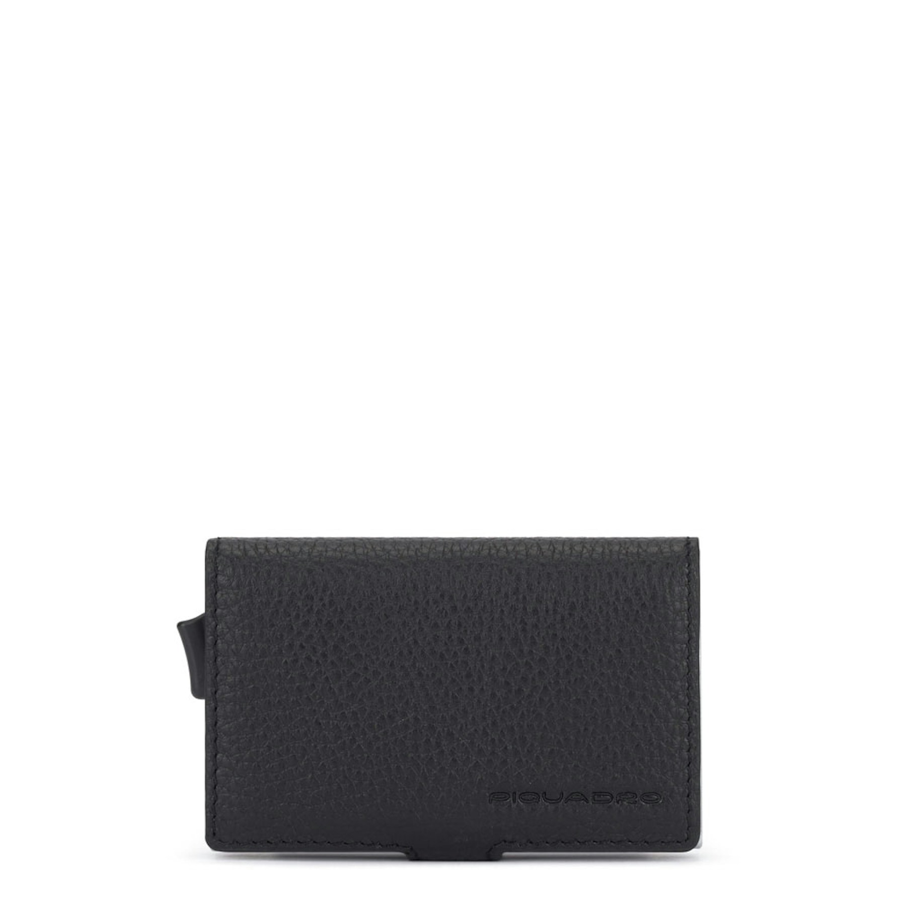 - 100% leather, - 6 cardholder slots, - 1 central compartment, - Size: L10 x H7 cm. PIQUADRO Black