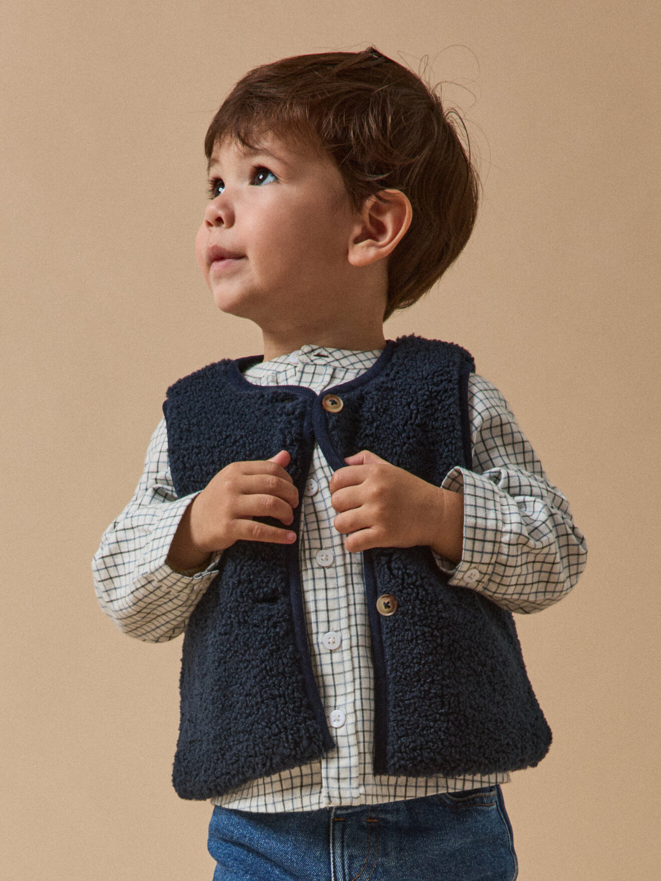 Sleeveless sherpa jacket CYRILLUS Blue