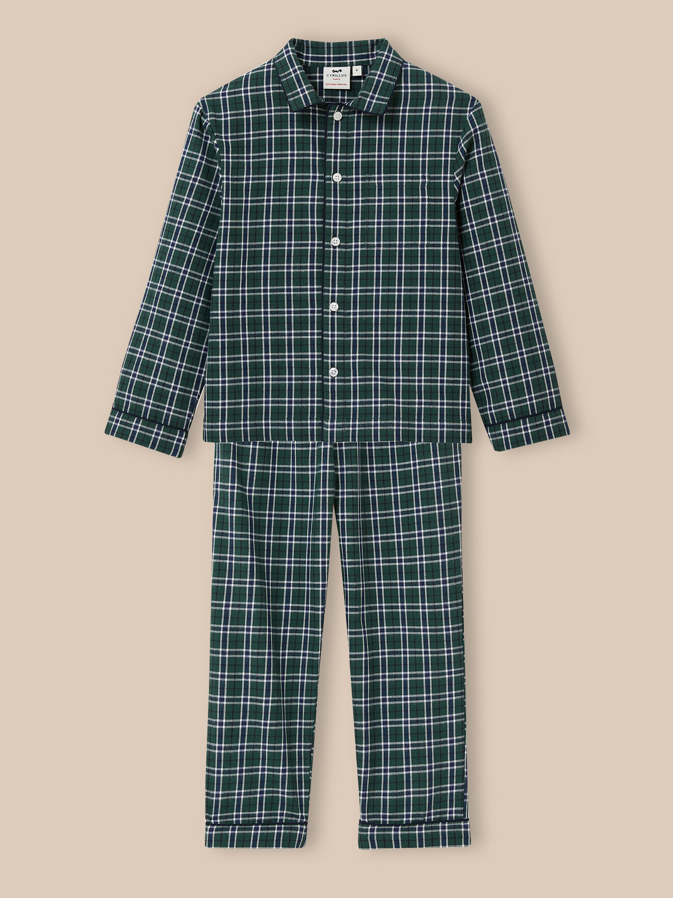 Checked pajamas CYRILLUS Blue