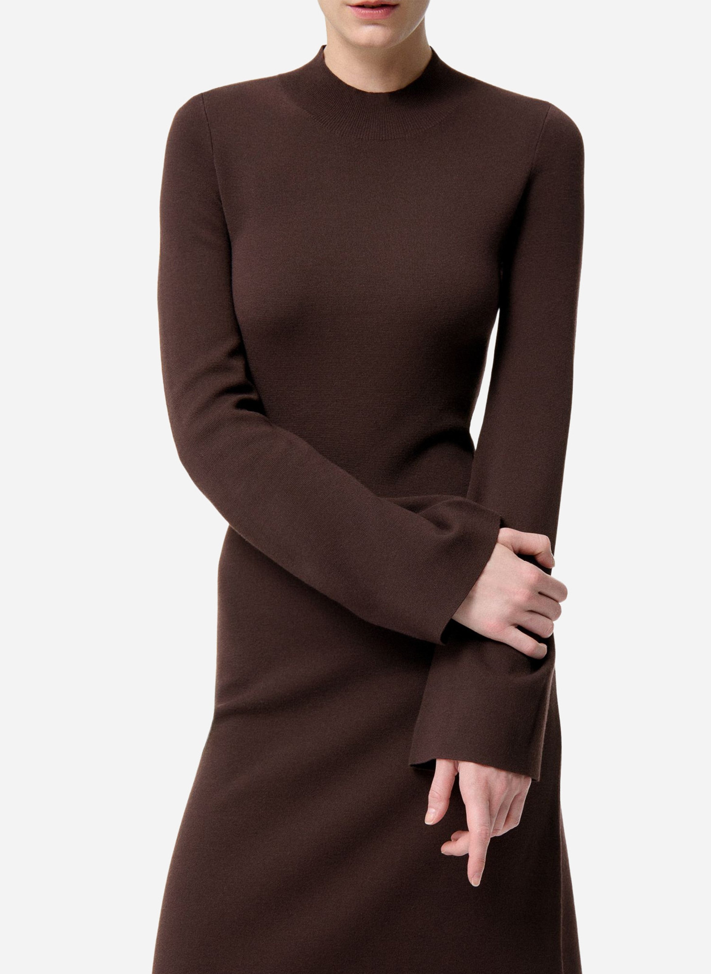 Long high-neck dress VANESSA BRUNO Brown