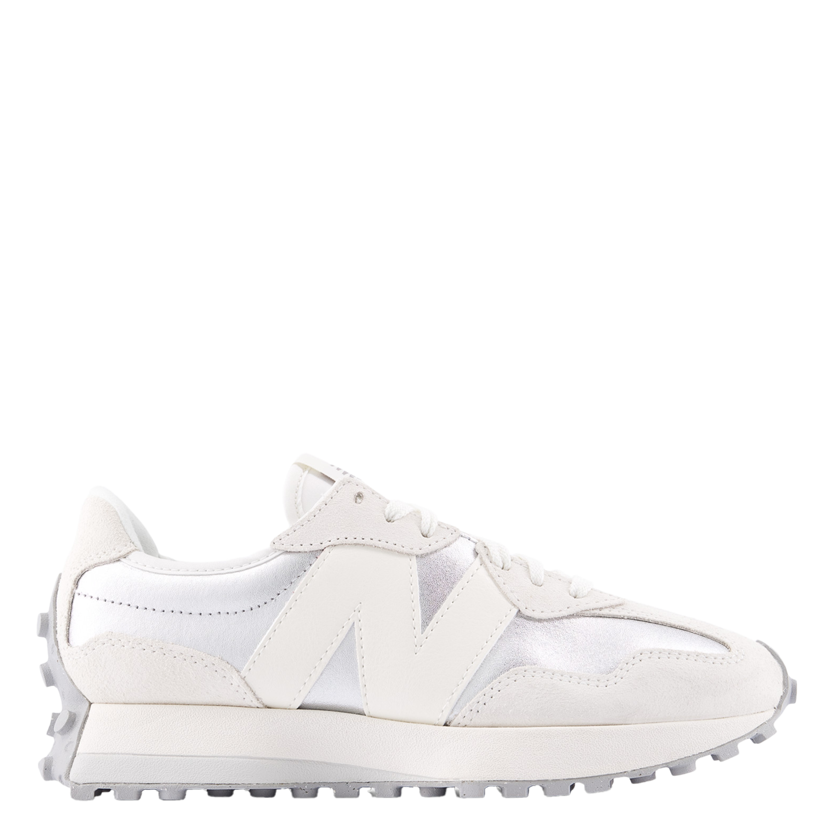 Low-top leather mix sneakers NEW BALANCE Silver