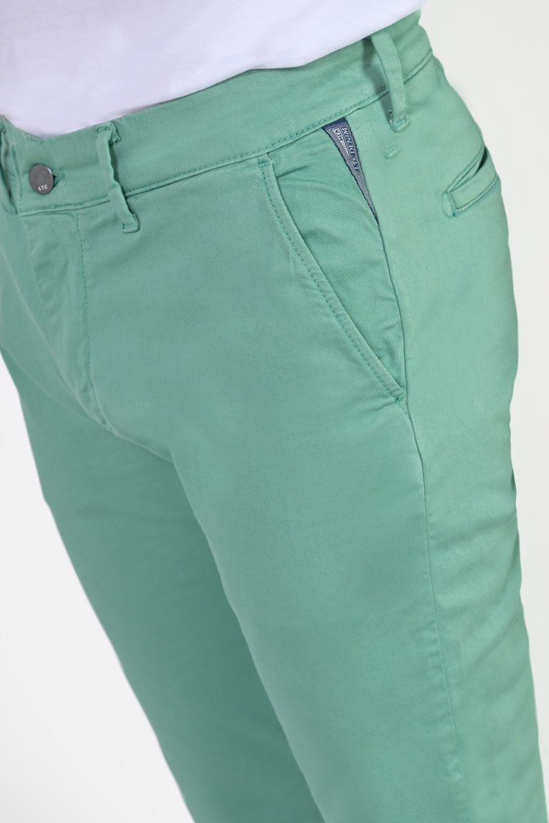 Chino pants LE TEMPS DES CERISES Green
