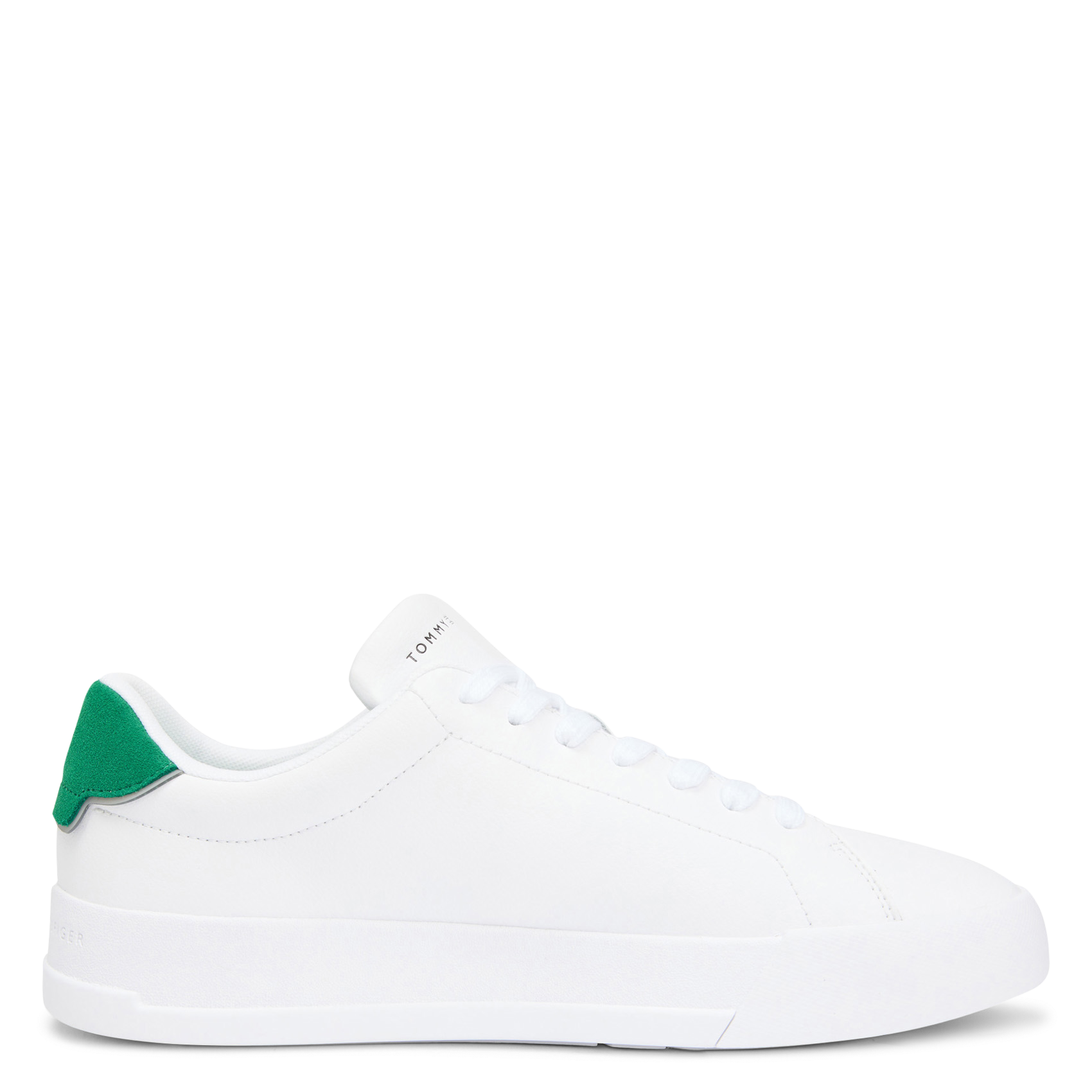 Baskets basses en cuir mélangé  White-nouveau green