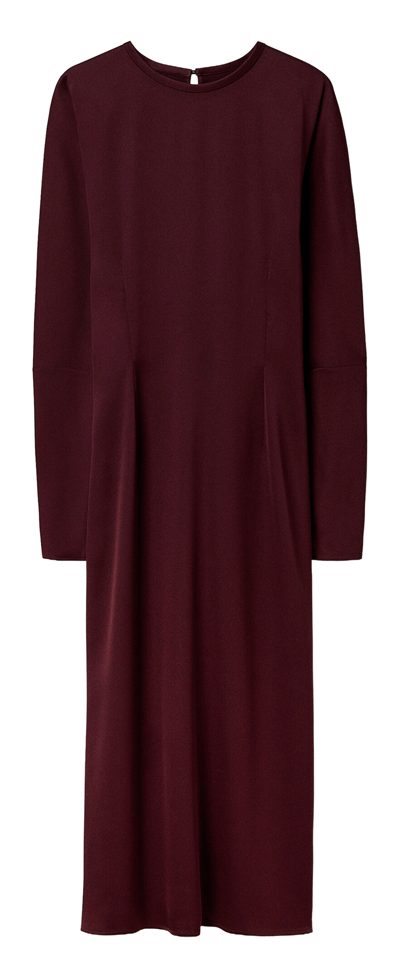 Robe droite midi dos ouvert unie FILIPPA K Rouge