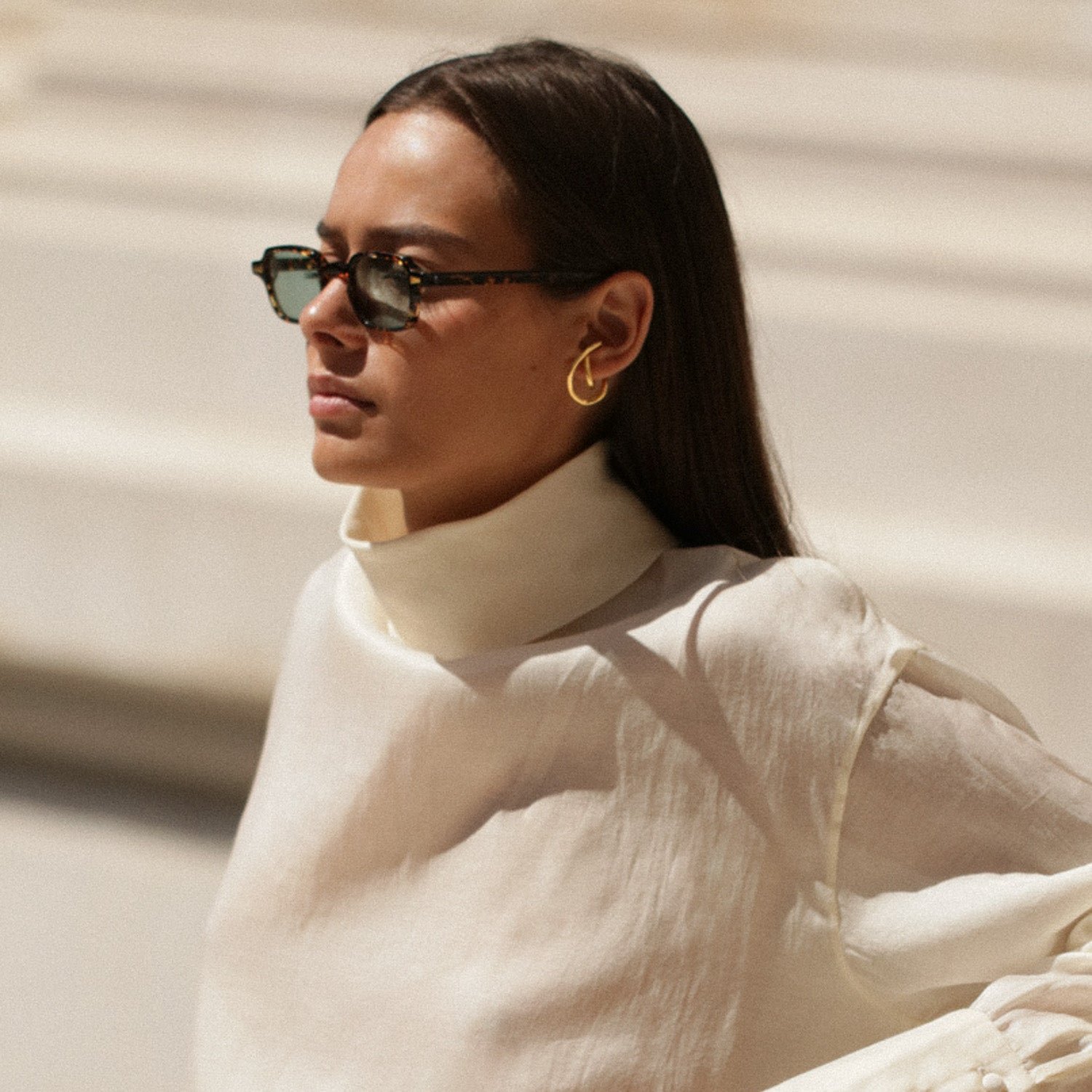 Earcuff droit, plaqué or MAYRENA Doré