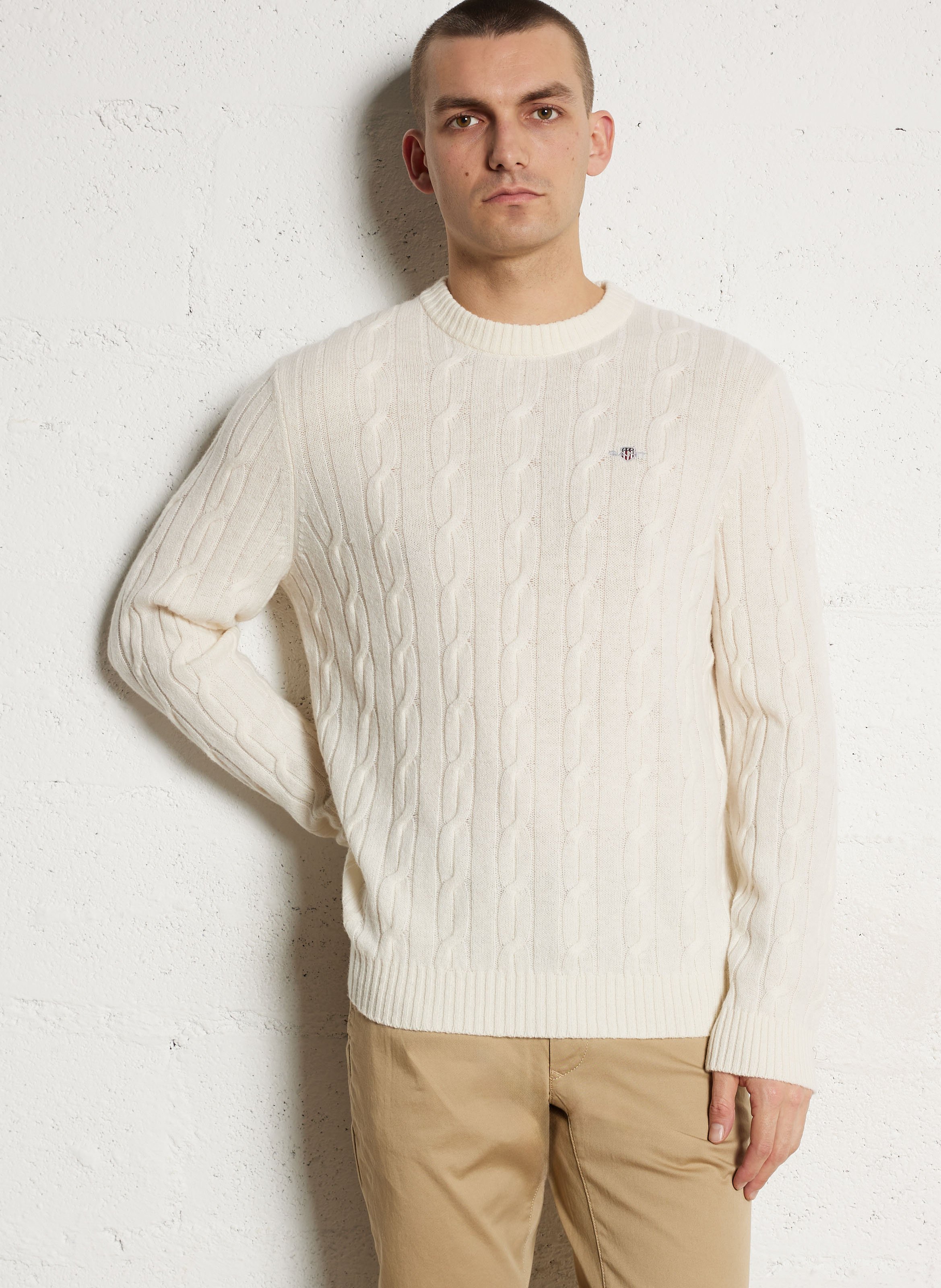 Woleg round-neck oversized wool sweater GANT Beige