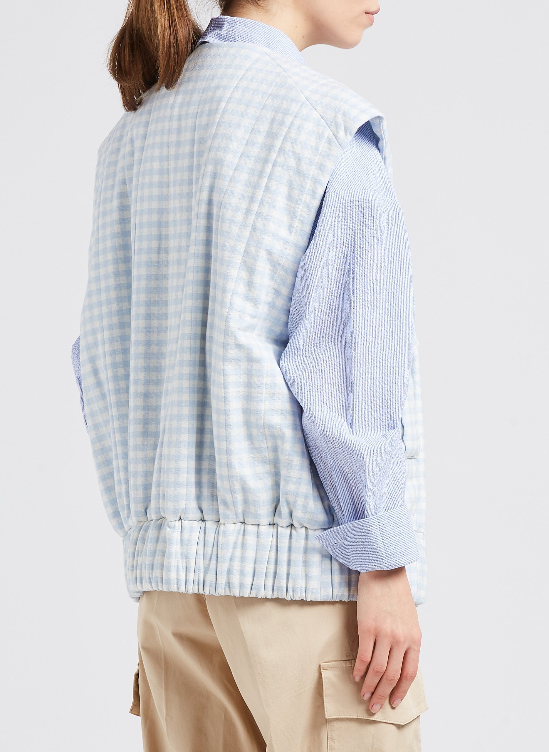 Veste sans manches en coton mélangé  COLLECTORS CLUB Bleu