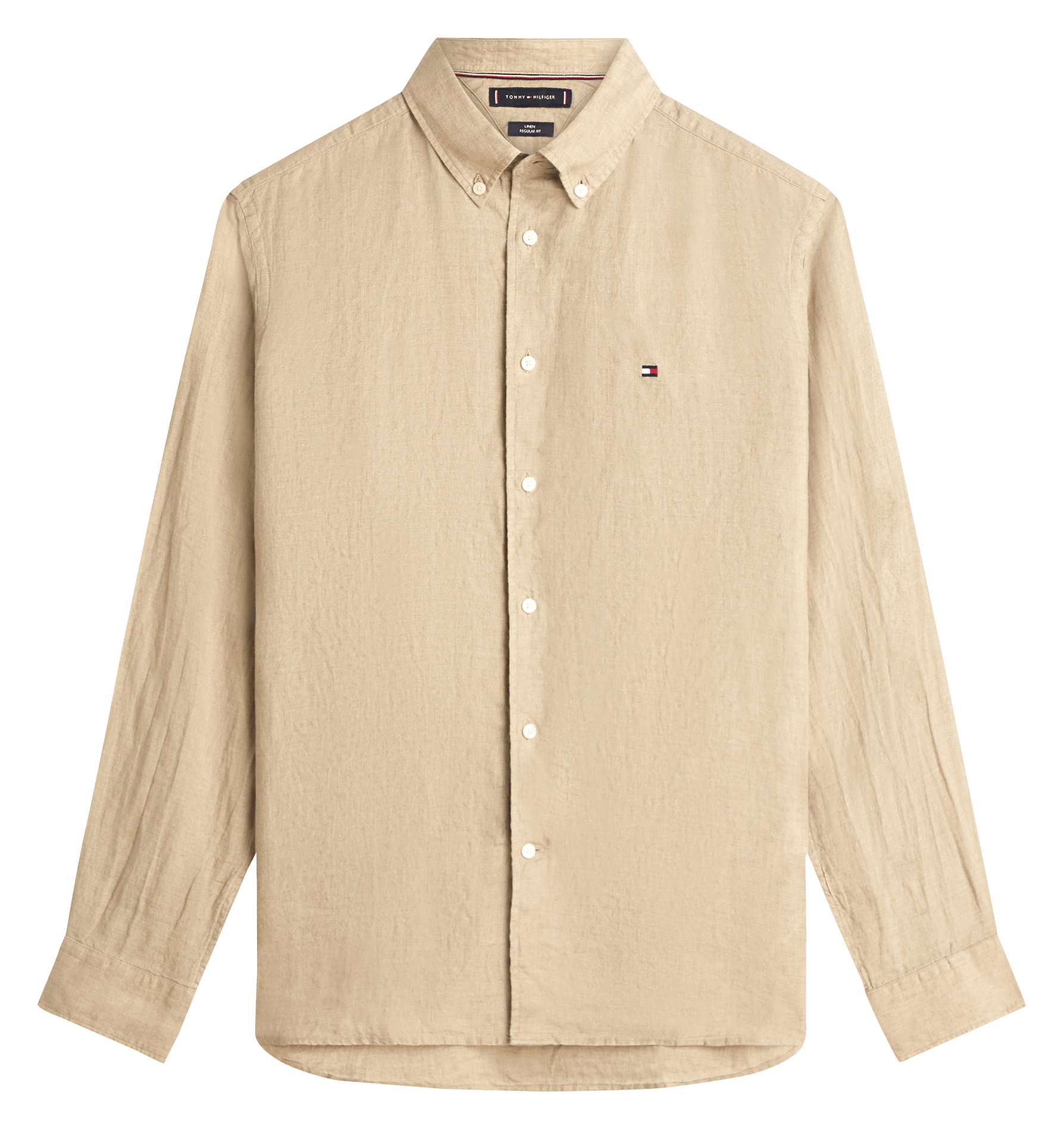 Gerade geschnittenes Leinenhemd TOMMY HILFIGER Khaki