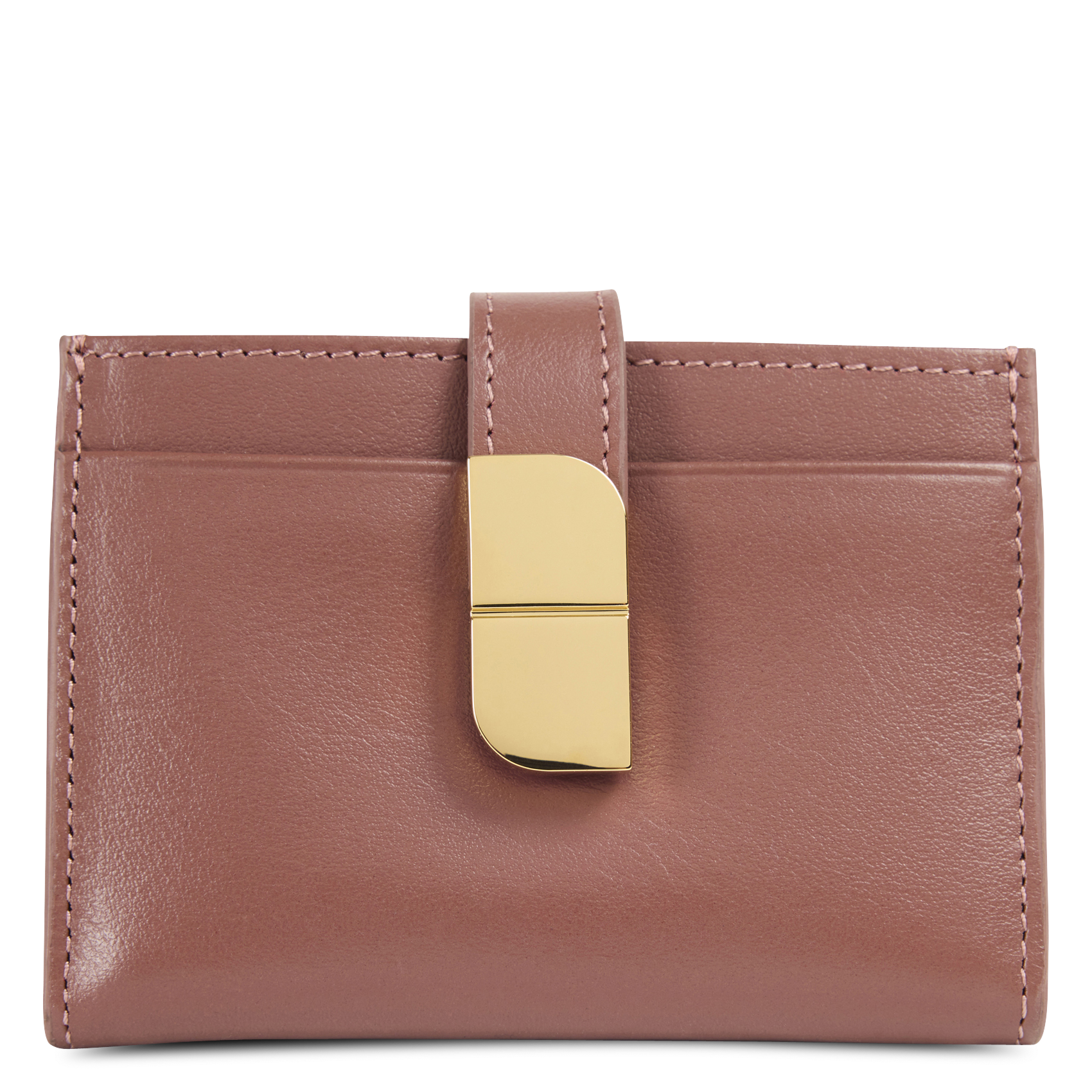 Effen leren kaarthouder NAT & NIN