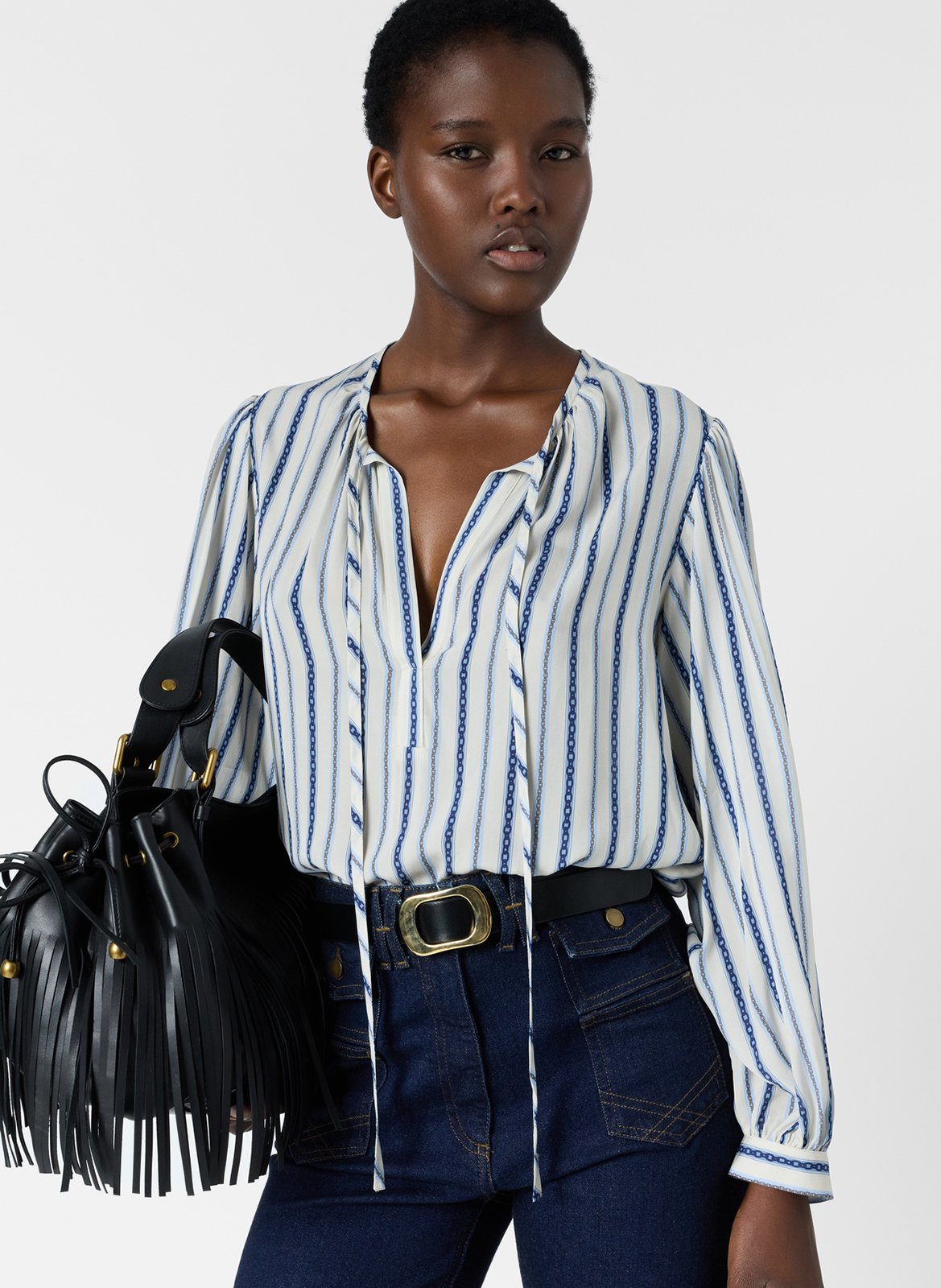 Blouse à rayures GERARD DAREL Beige