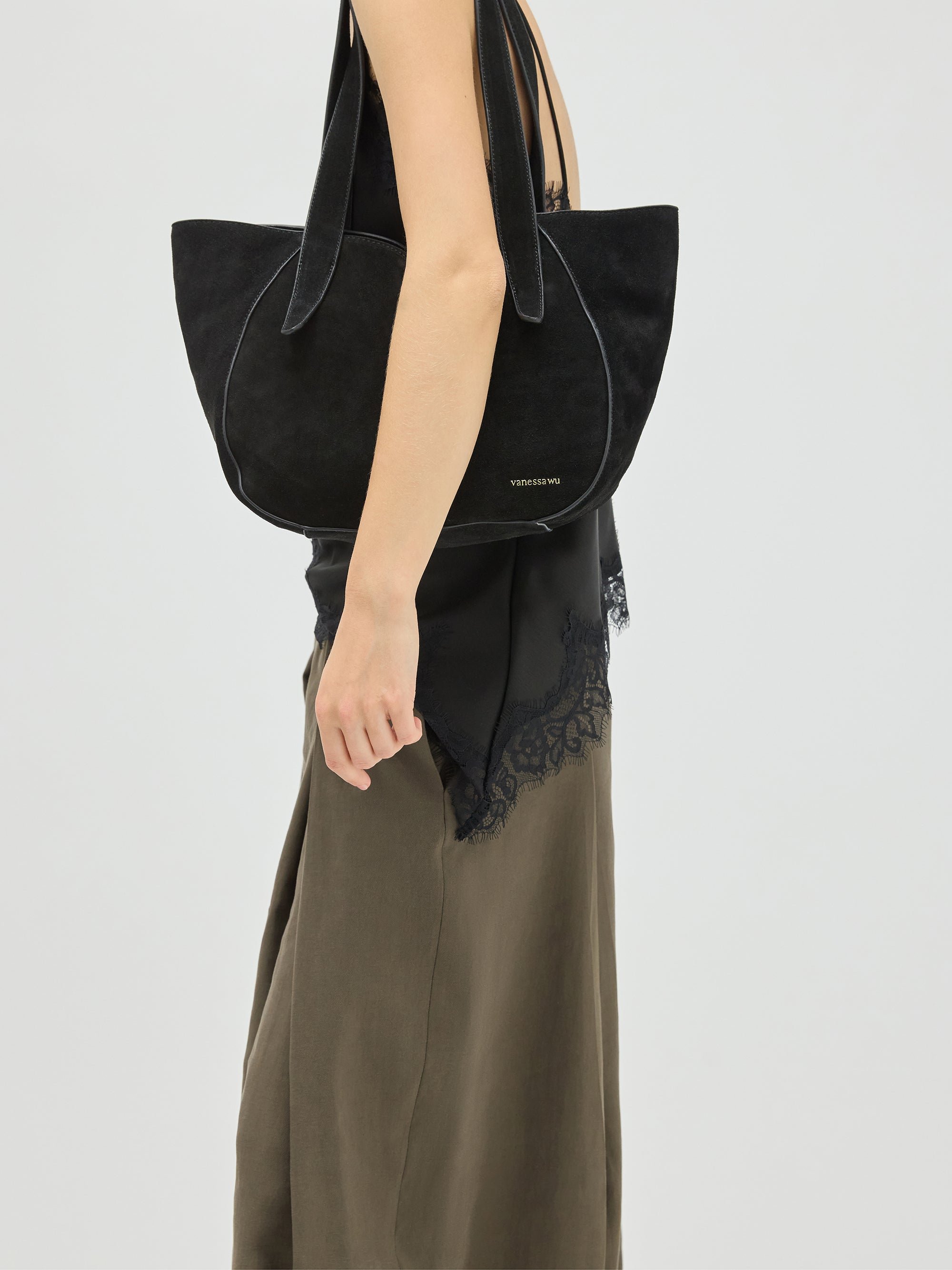 Bag with handles and shoulder strap VANESSA WU Black