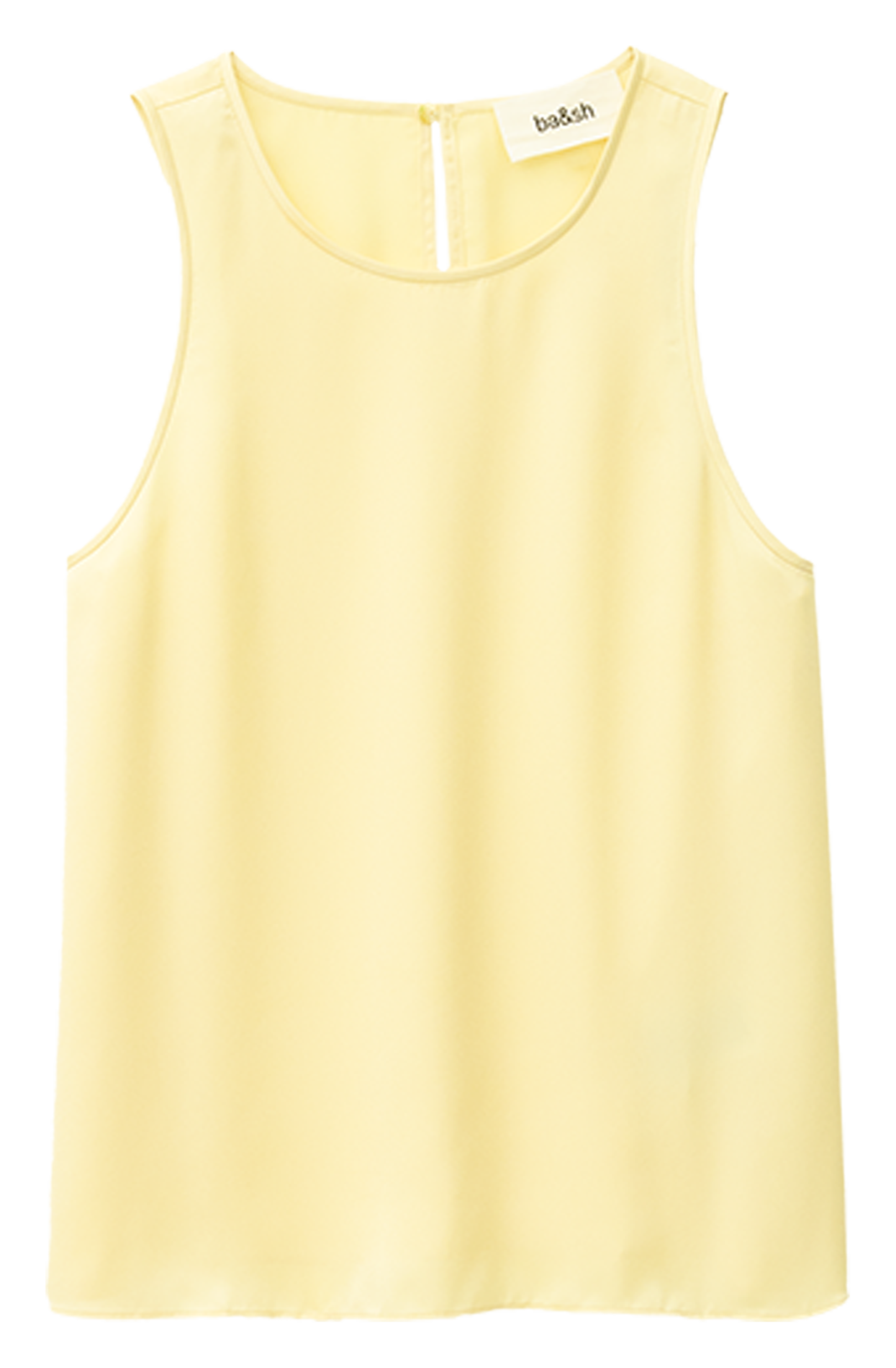 Mouwloze top met ronde hals in effen kleur BA&SH Beige