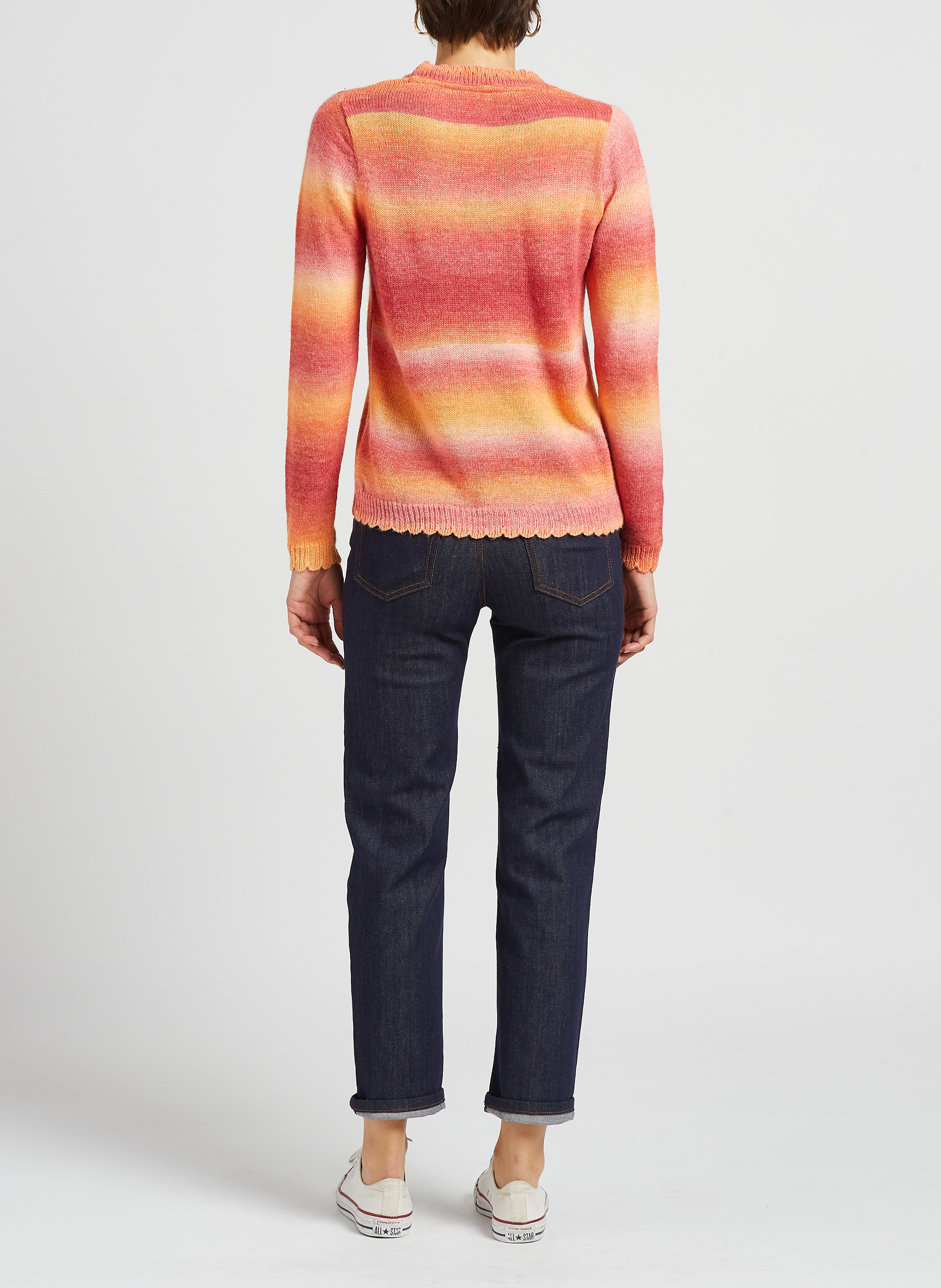 Jean droit taille haute en coton mélangé LA PETITE ETOILE Blauw