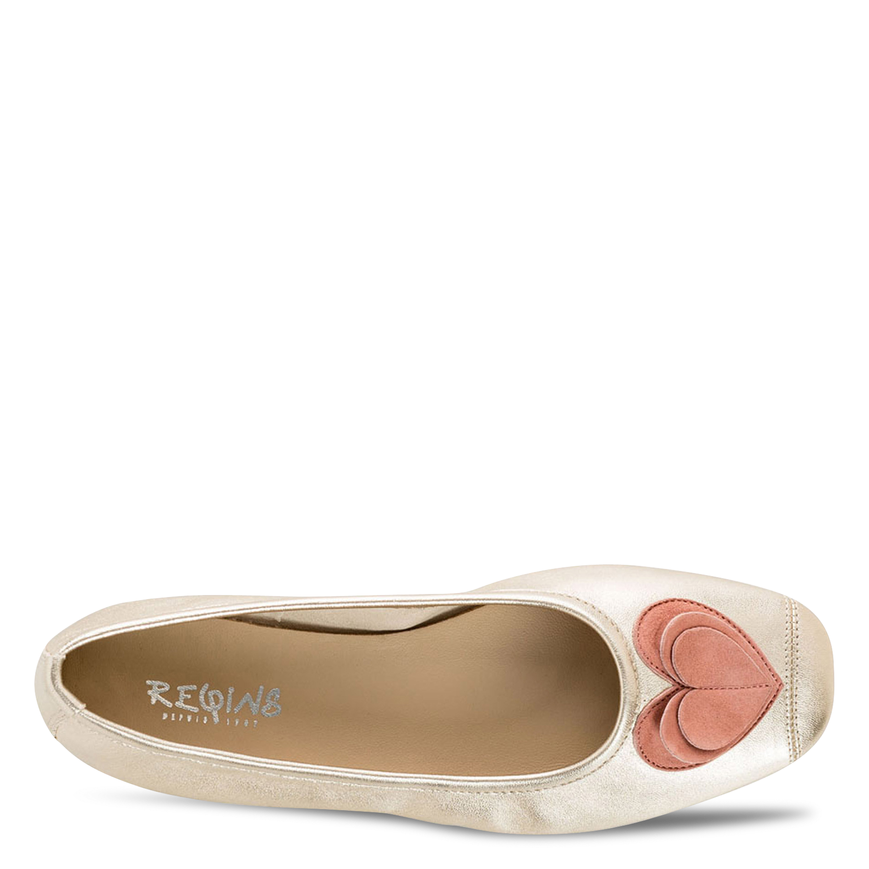 Ballerines en cuir REQINS Doré