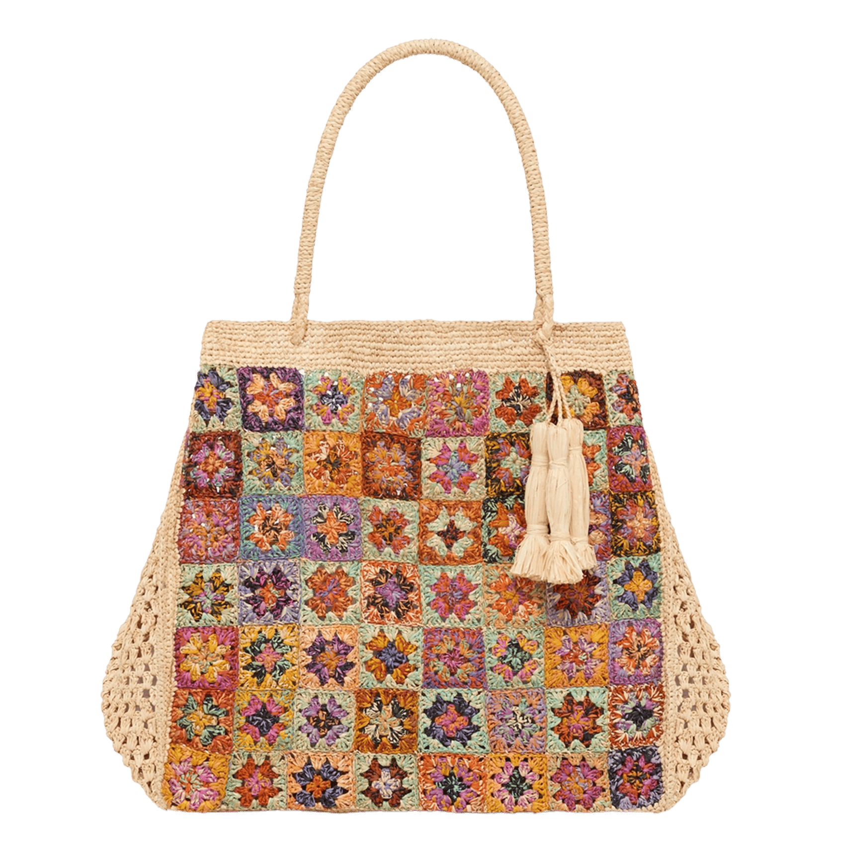 Cabas en raphia PABLO Noir