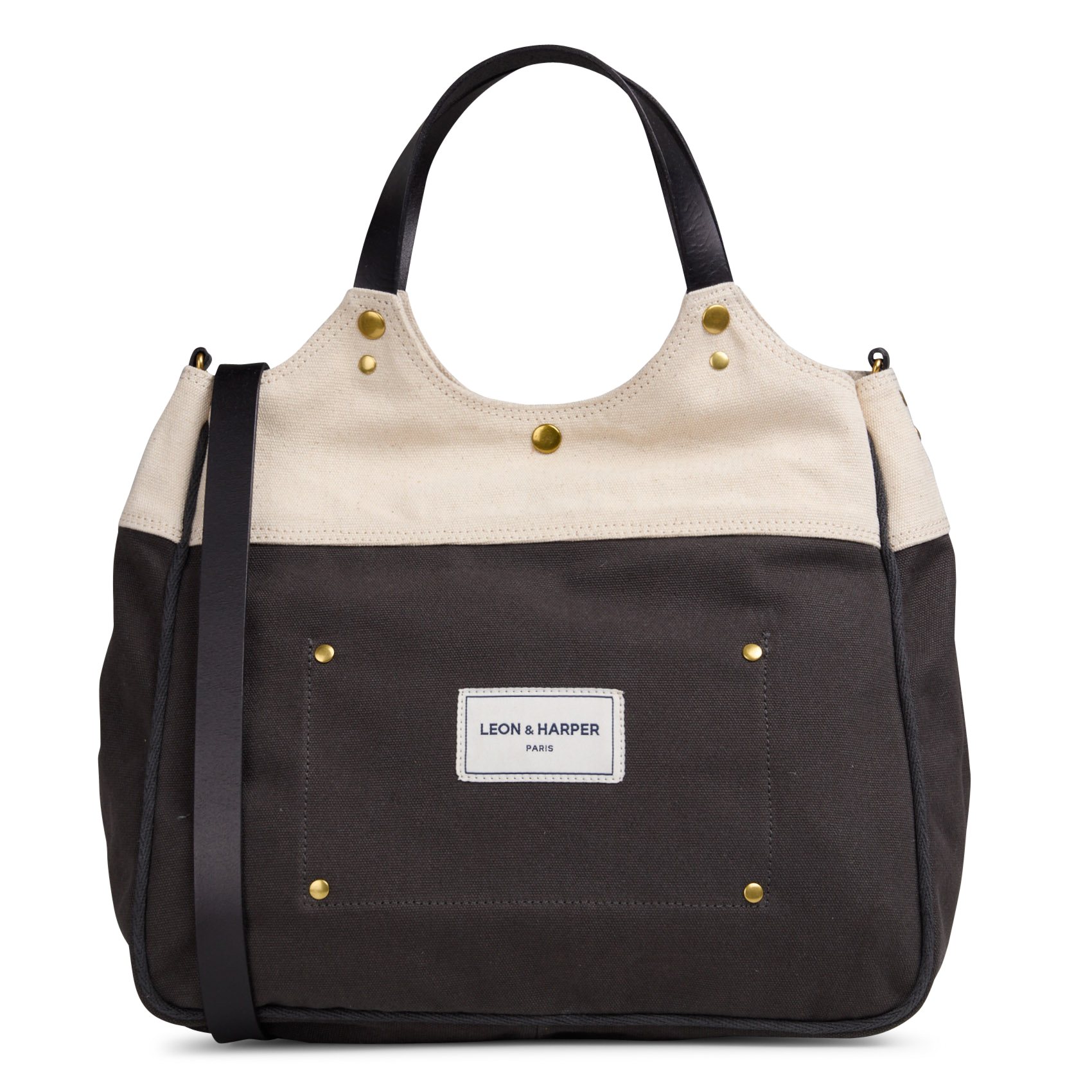 Shopping bag in cotone LEON & HARPER Grigio