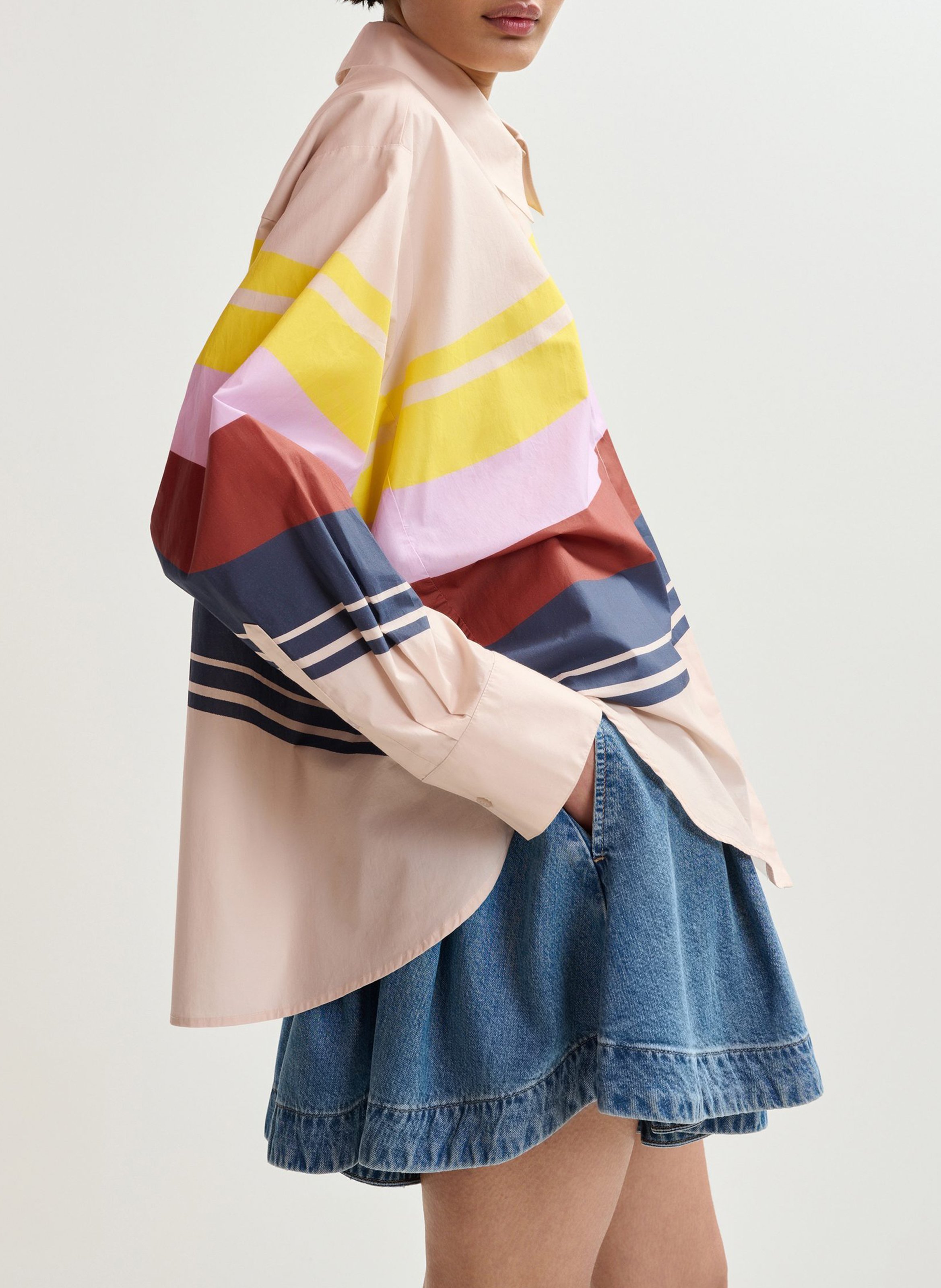 Oversized patterned shirt ESSENTIEL ANTWERP Multicolored