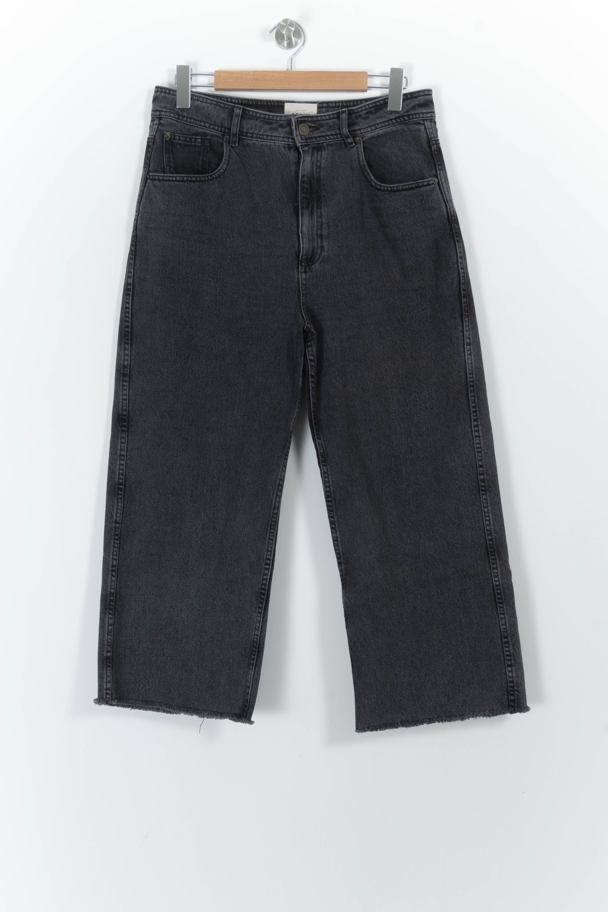 Cropped slim jeans with studs SEZANE - Seconde main Black