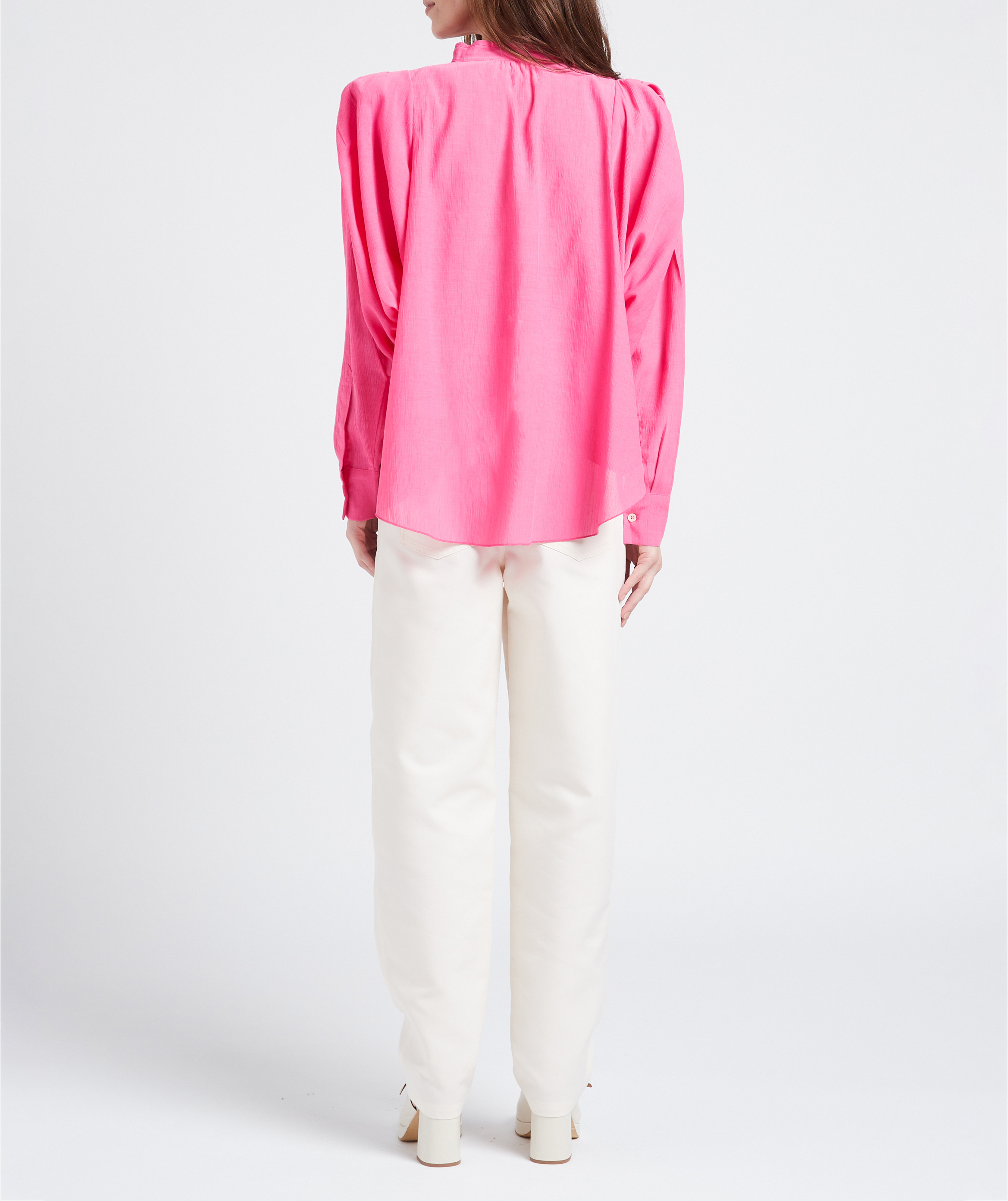 Ruimvallende blouse met V-hals COLLECTORS CLUB Roze