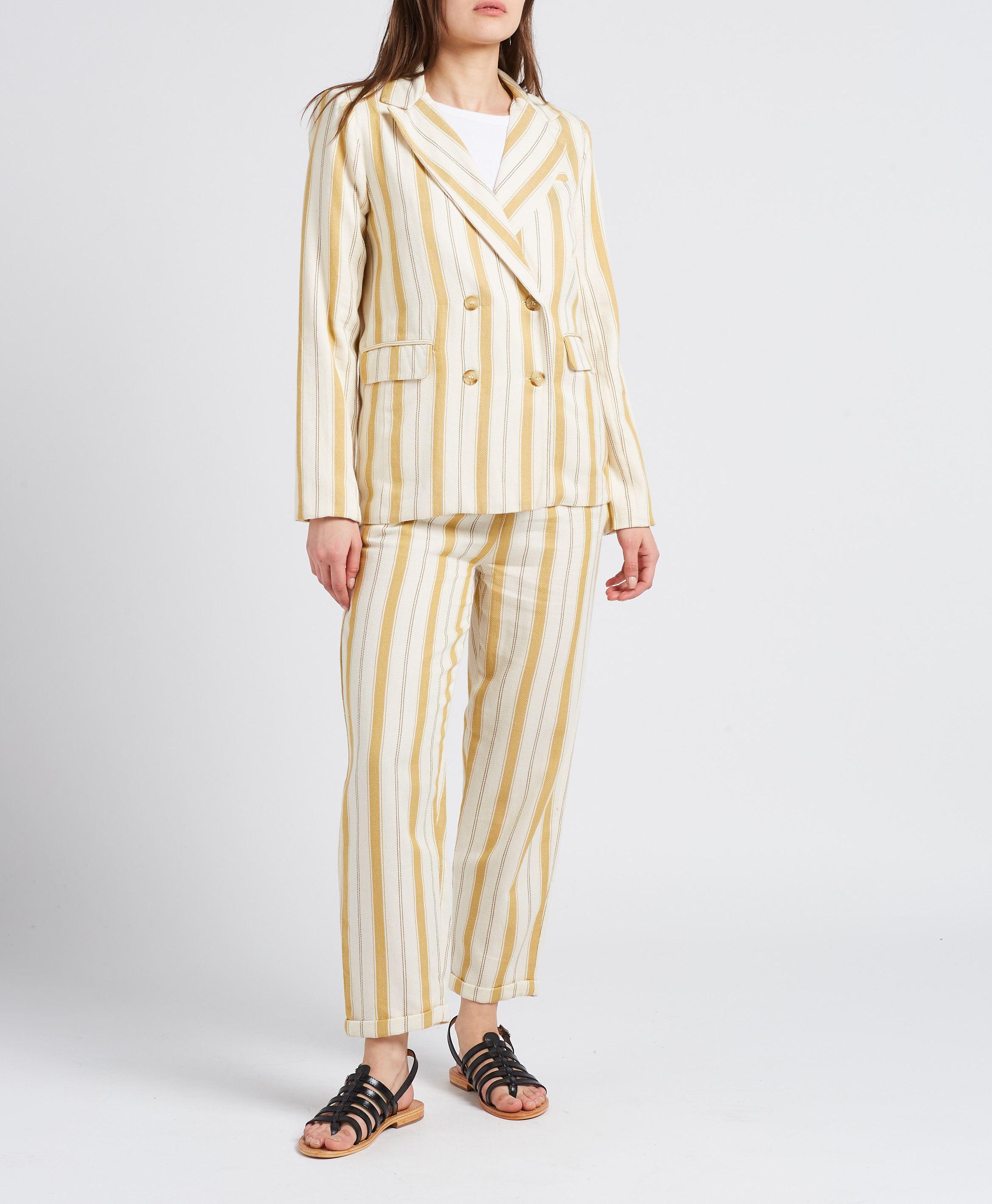 Striped cotton blazer with tailored collar LA PETITE ETOILE Stripes