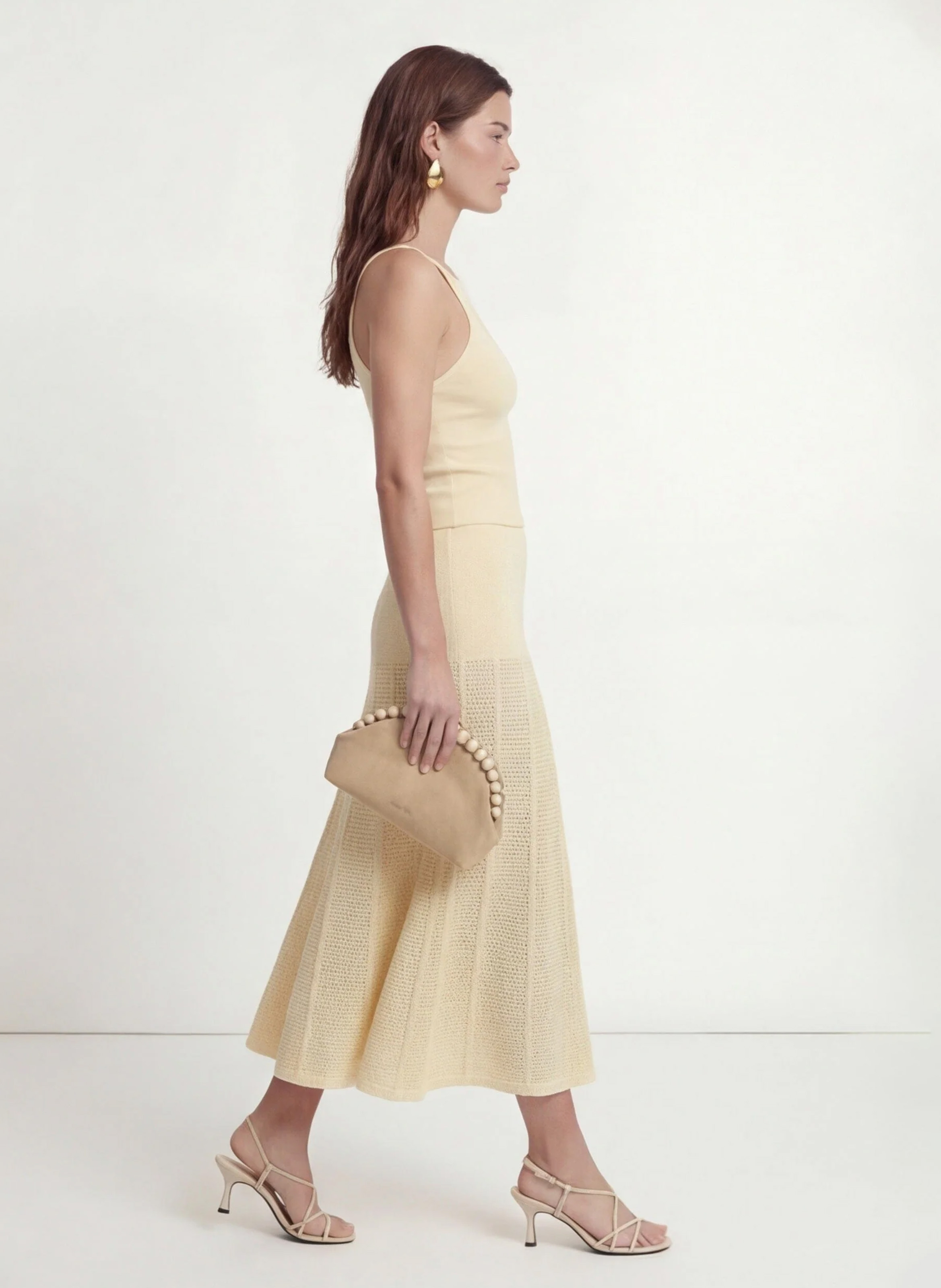 Fitted knit tank top KOOKAI Beige