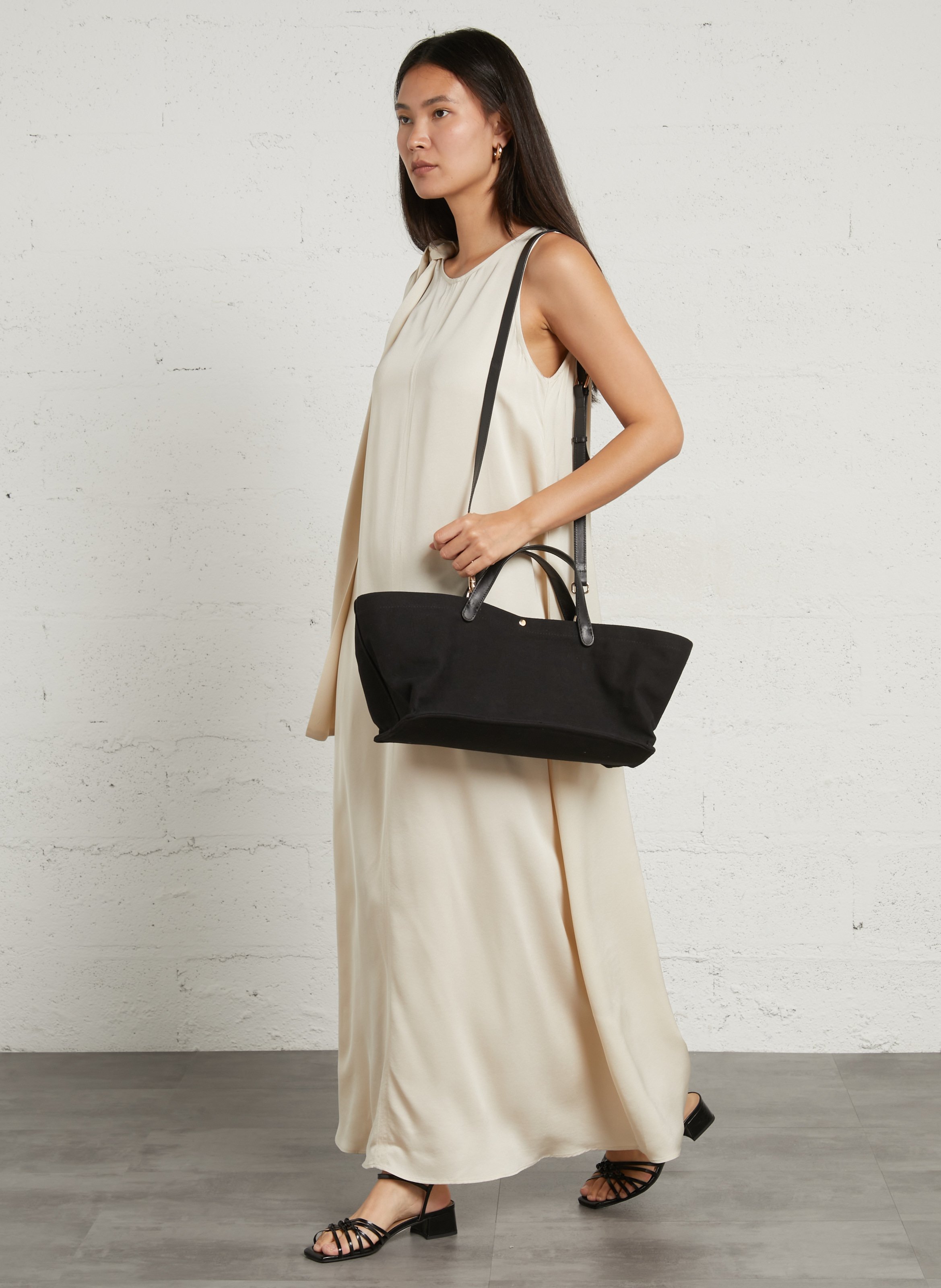 Sac à main en coton BERENICE Noir