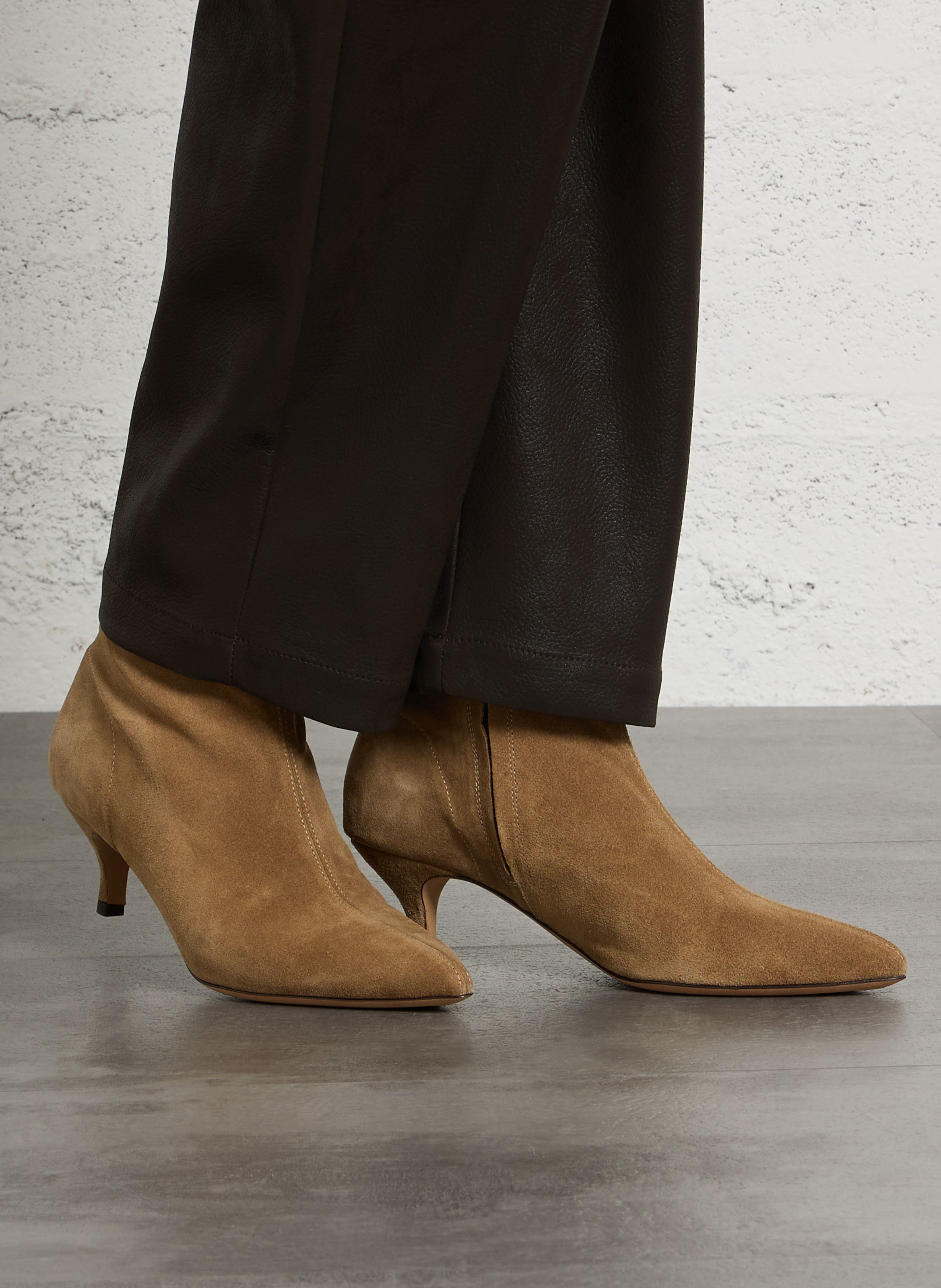 Suede leather ankle boots ANONYMOUS COPENHAGEN Brown