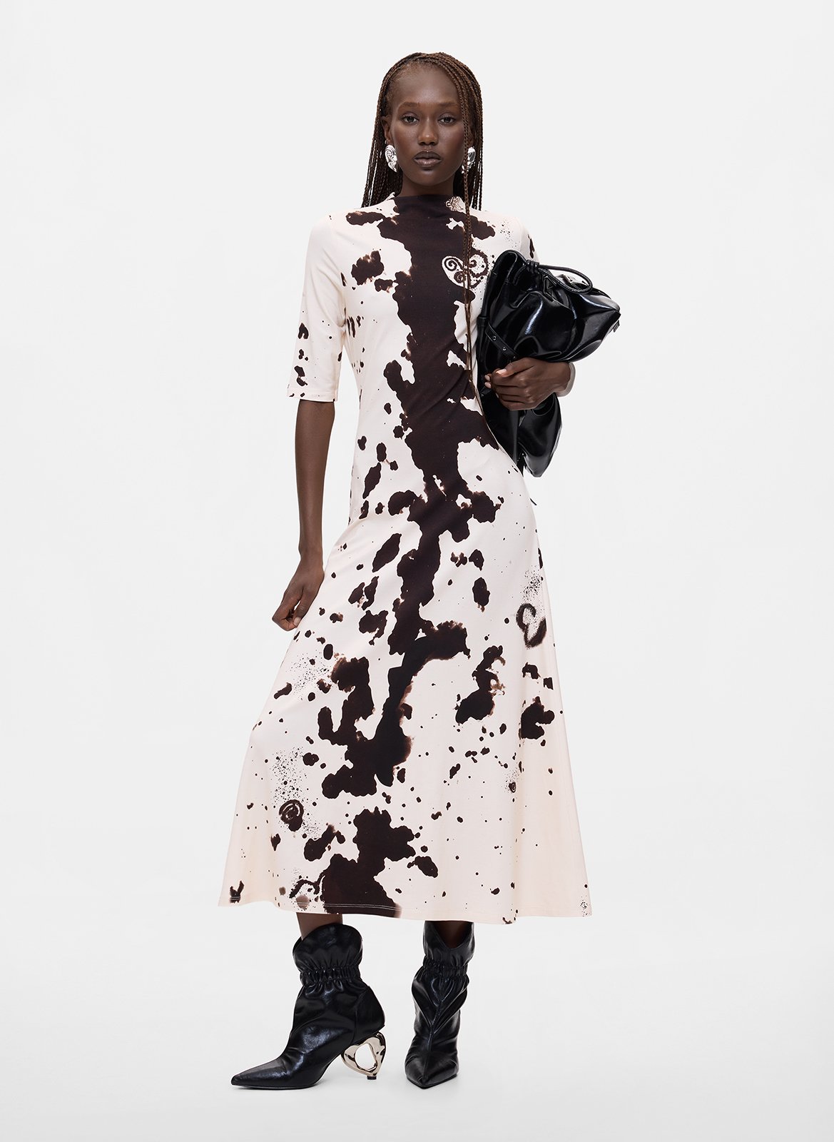 Robe longue col rond DESIGUAL White