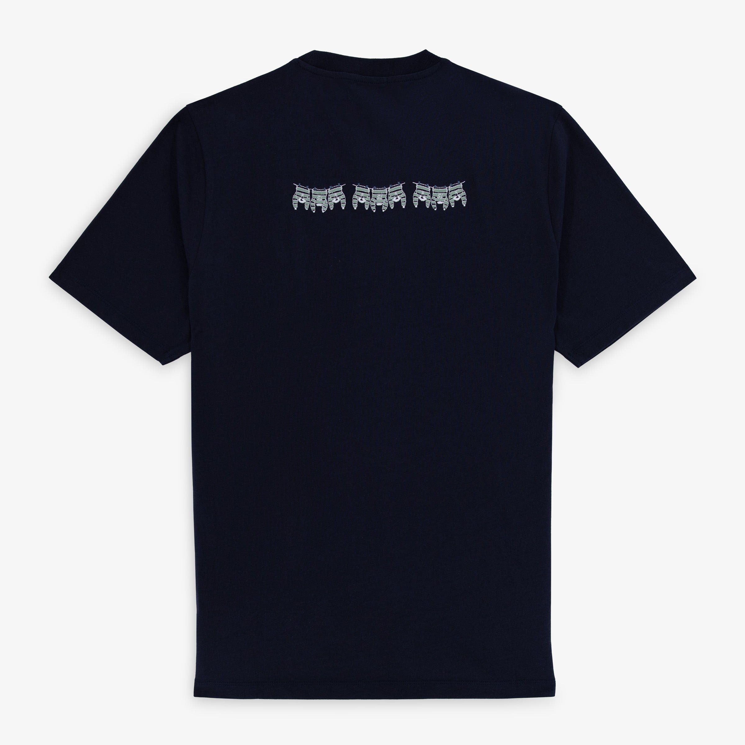 Théo short-sleeved T-shirt in navy blue cotton SERGE BLANCO Blue