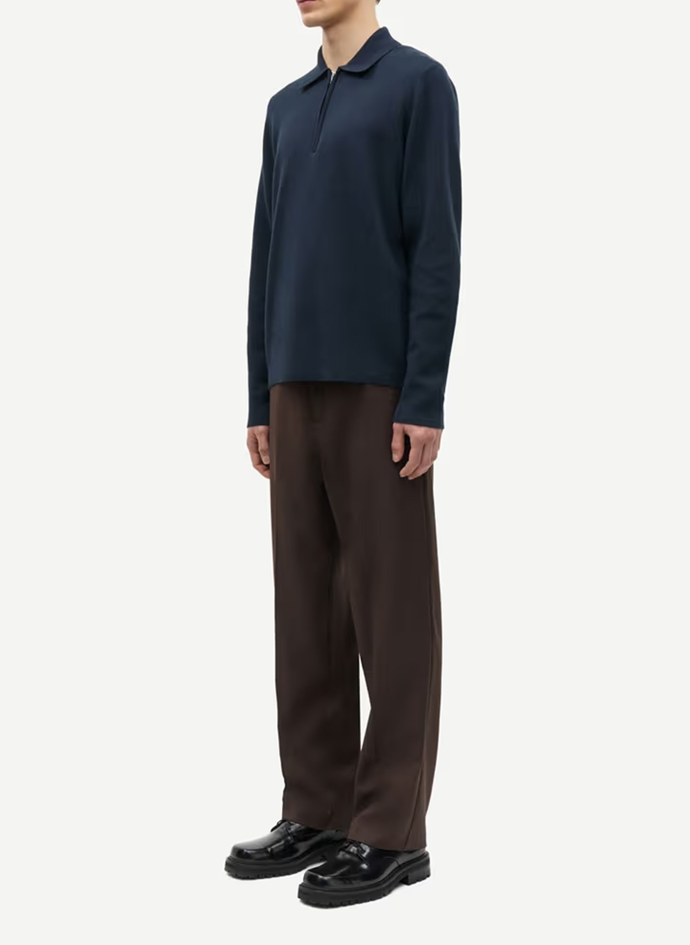 Karottenhose aus Woll-Mix SAMSOE SAMSOE Braun