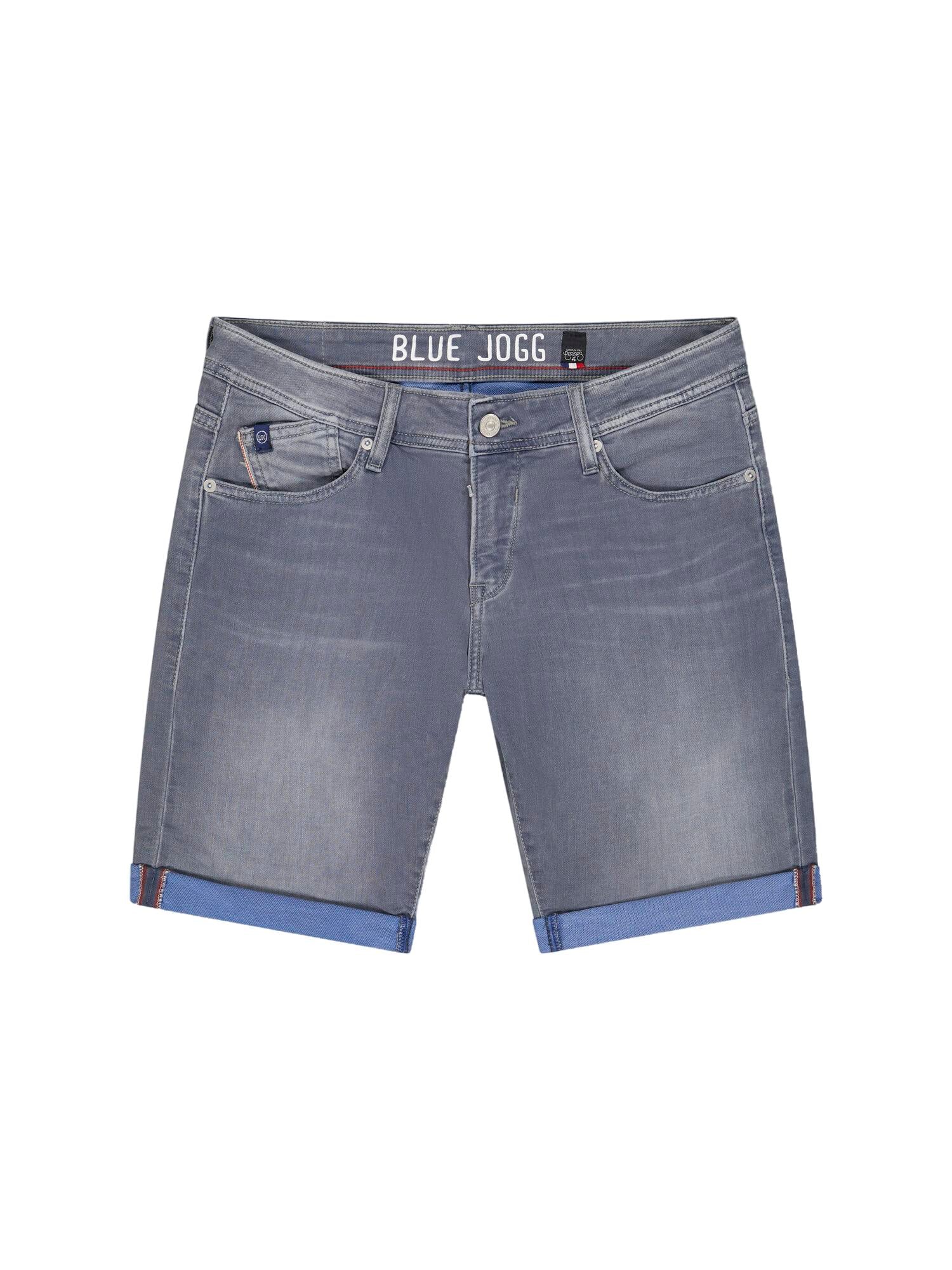 Zip-Front Denim Bermuda Shorts LE TEMPS DES CERISES Grey