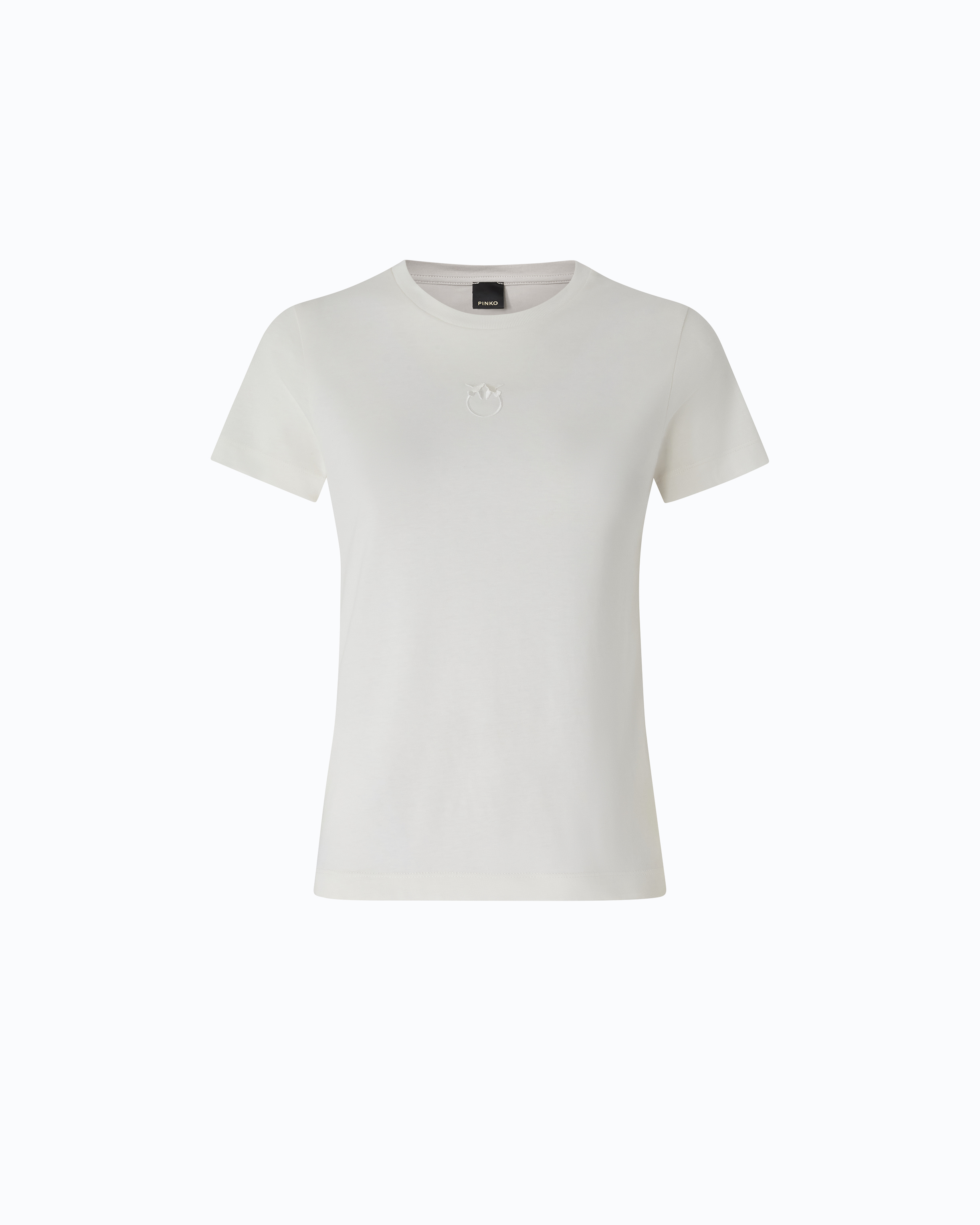 T-shirt with love birds logo PINKO White