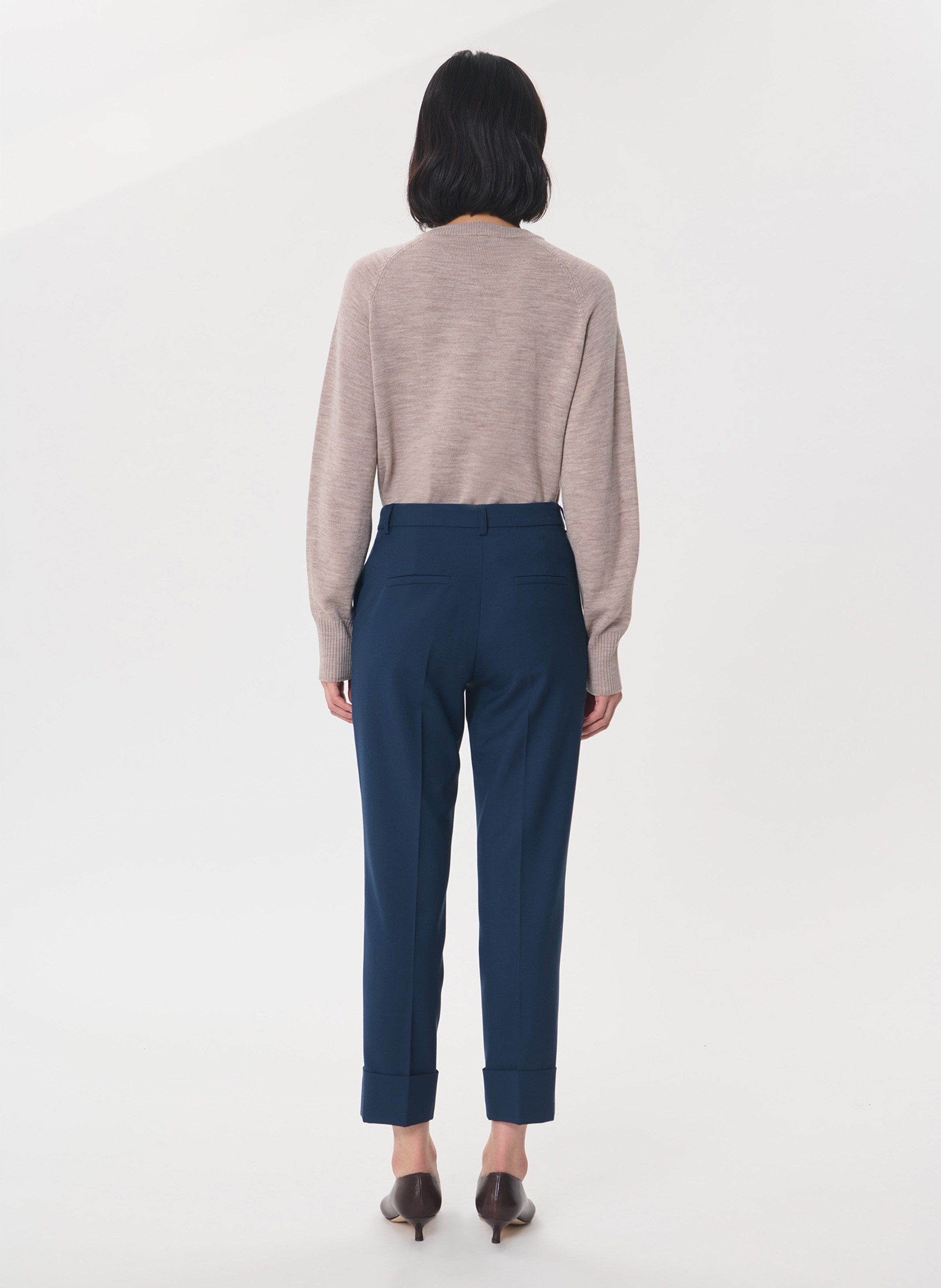 Pantalon carotte 7/8 ème uni | Bleu TARA JARMON Femme