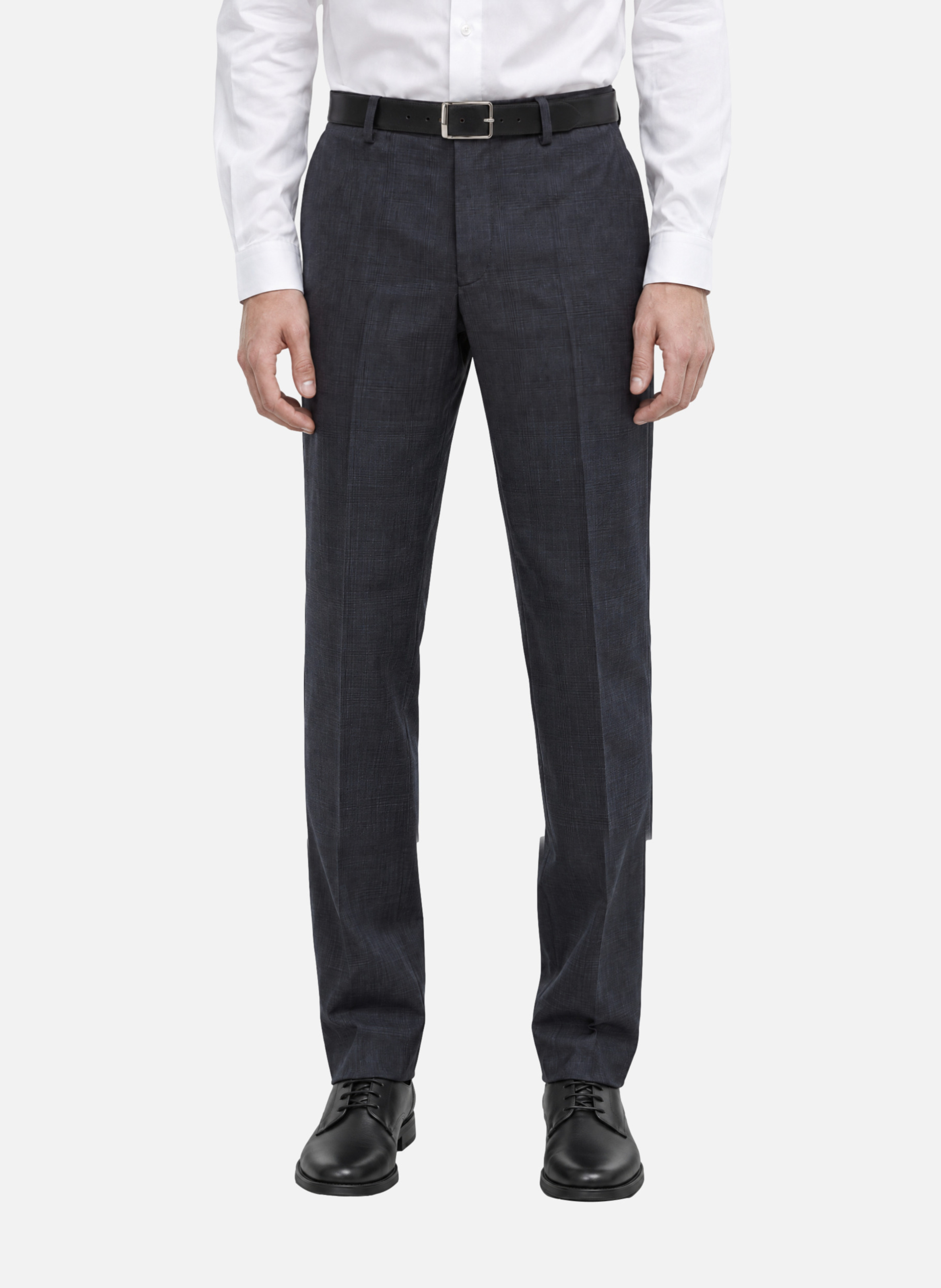 Tailored slim-fit tartan wool trousers THE KOOPLES Blue
