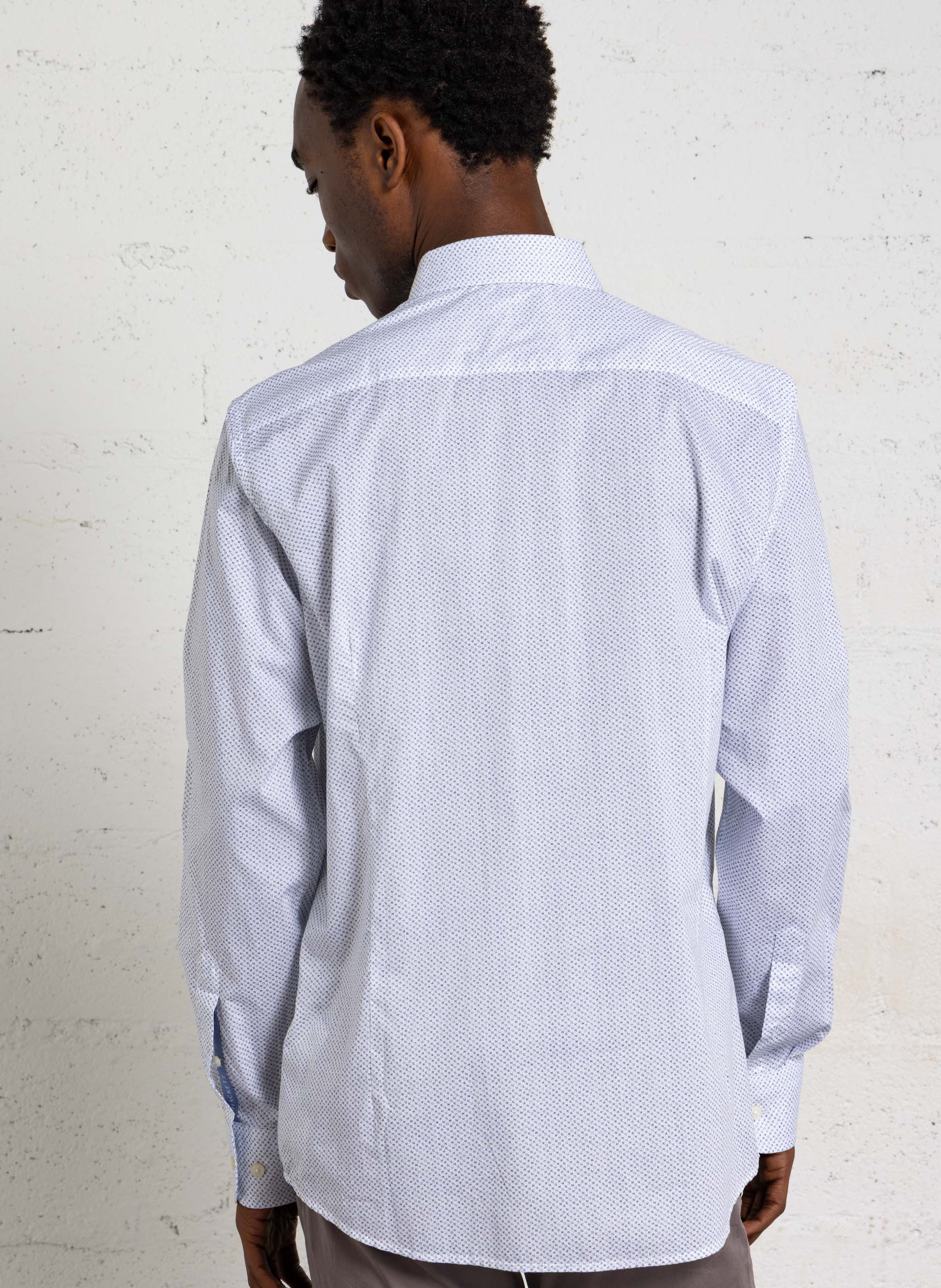 Chemise imprimée col classique HACKETT Bleu