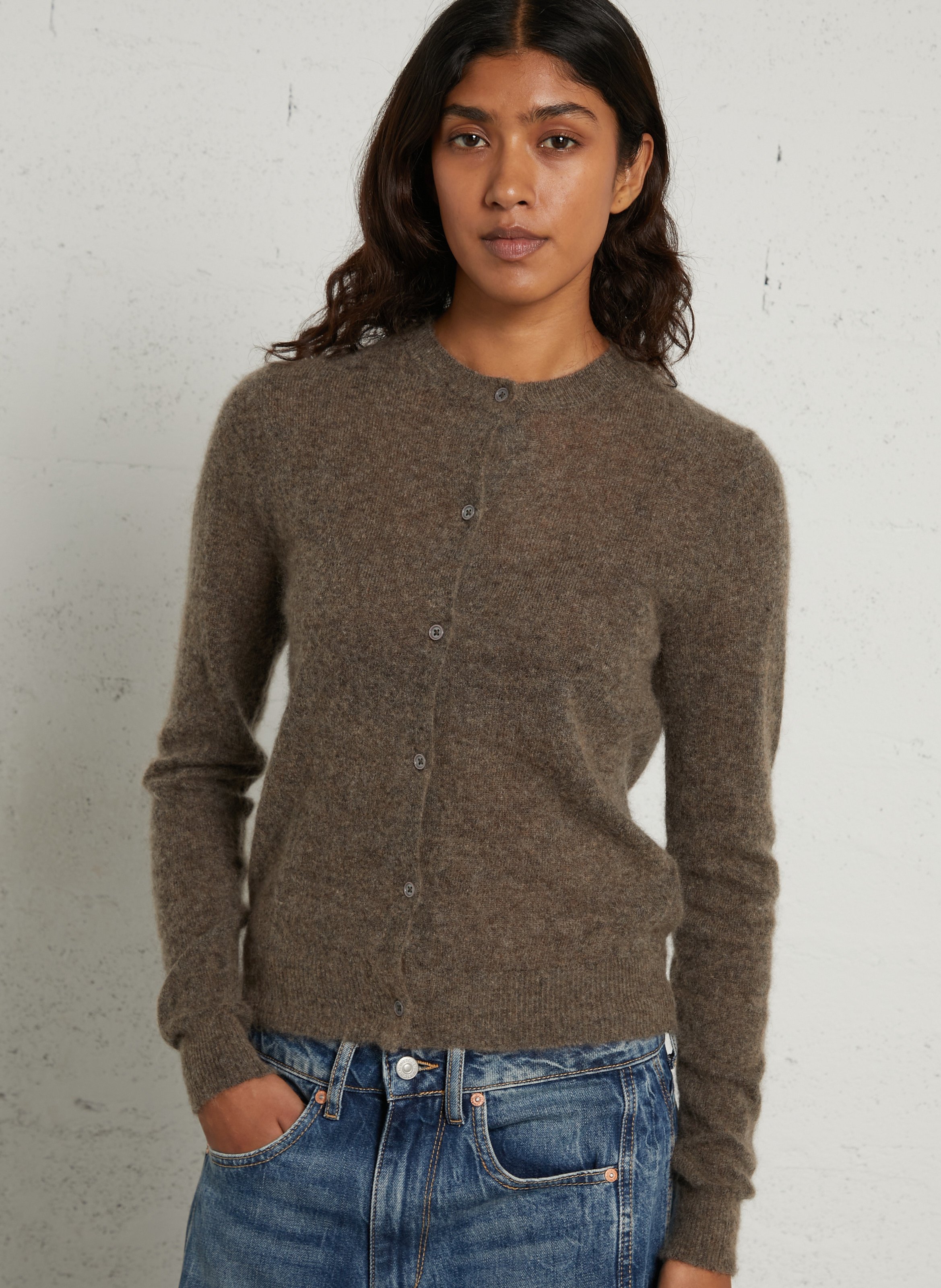 Gilet col rond en laine mélangé IKKS
